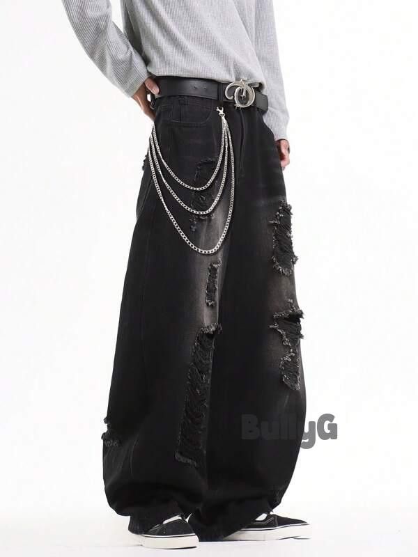 Distressed VINTAGE ripped baggy jeans pants