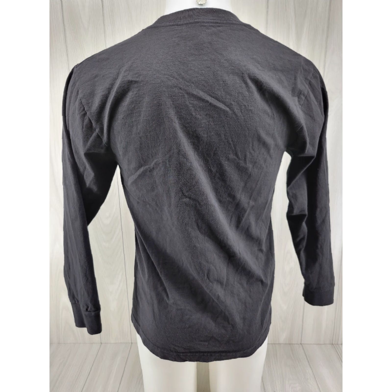 Vintage Neff Mens Long sleeve Shirt Black Size Medium Neon Bear Shirt Men Knit Cotton Logo Print T-Shirt Solid Size US M / EU 48-50 / 2 - 6 Thumbnail