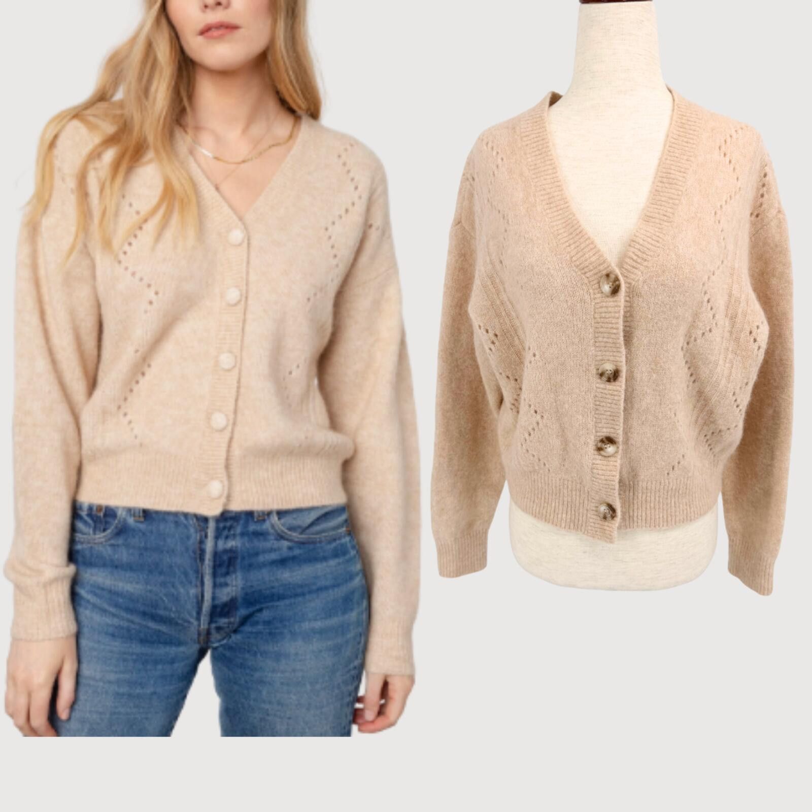Rails Rails Veronica Alpaca Cardigan Sweater Beige M Size M / US 6-8 / IT 42-44 - 1 Thumbnail