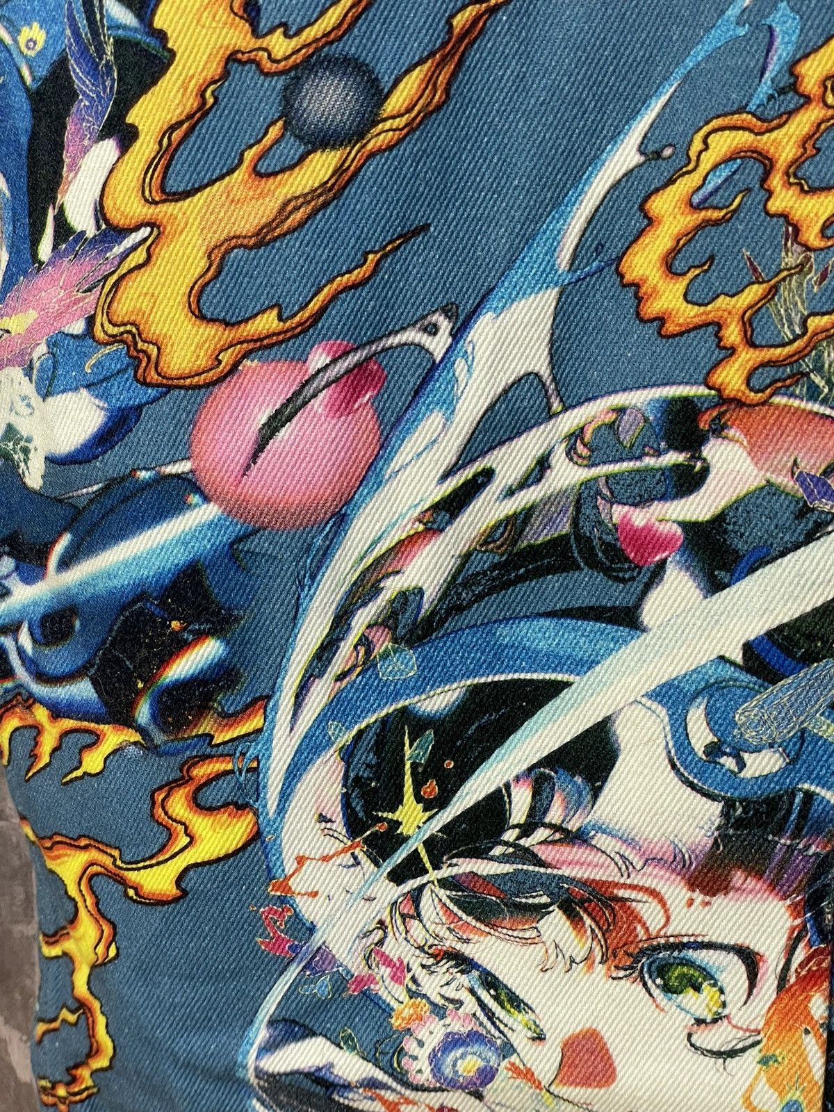 Anime × Japanese Brand Crazy Japanese Brand Anime Overprint Jeans Y2K Size 28" / US 6 / IT 42 - 6 Thumbnail