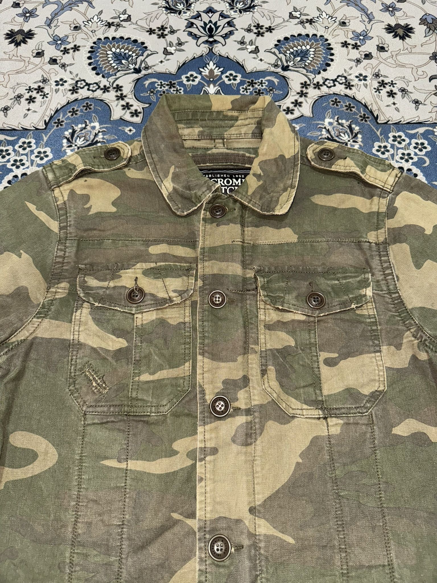 Abercrombie & Fitch × Vintage Vintage Abercrombie & Fitch Sentinel Jacket Camo Distressed Size US L / EU 52-54 / 3 - 3 Thumbnail