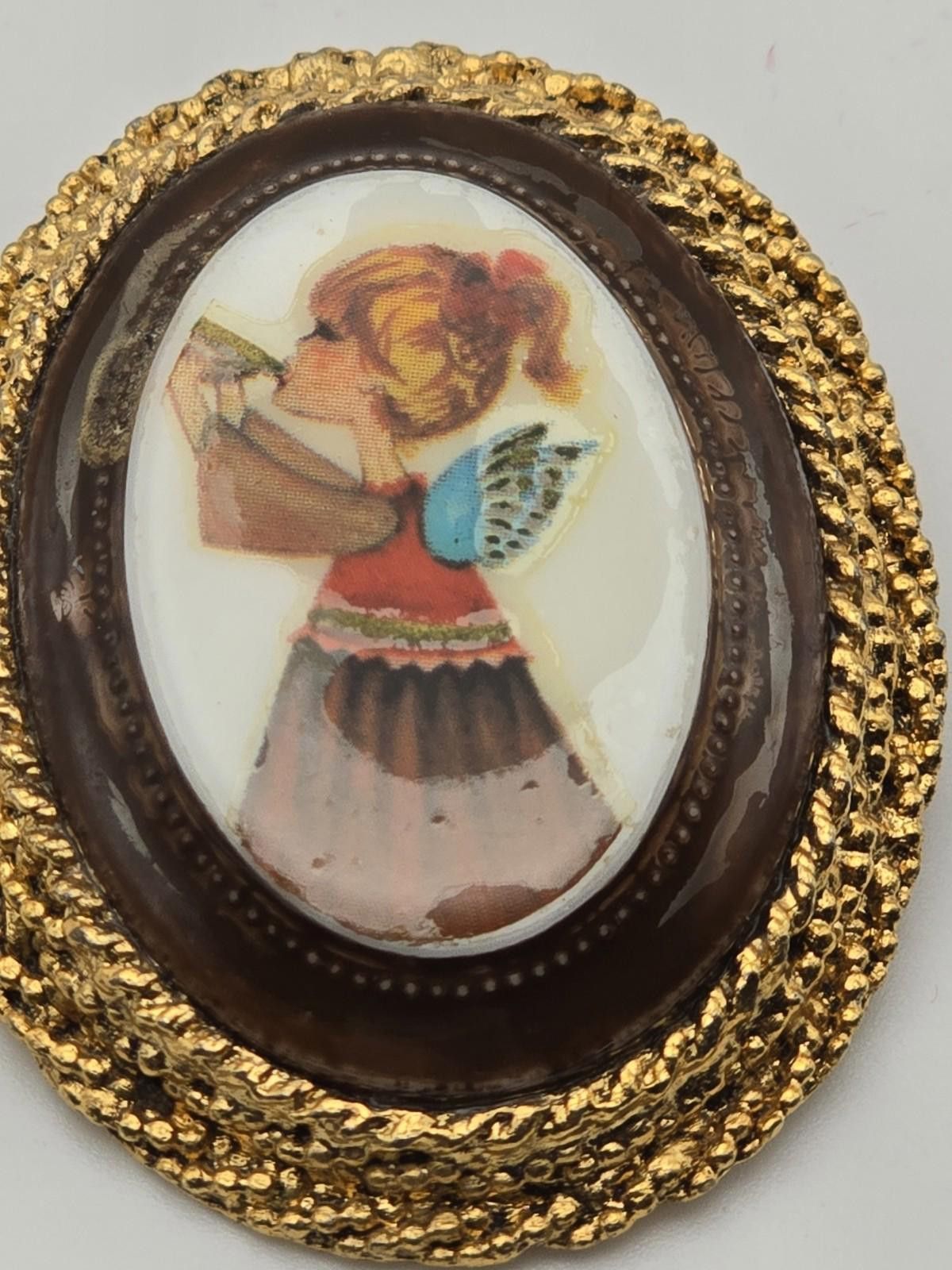 Other Hobe Ceramic Painted Angel Brooch Size ONE SIZE - 1 Thumbnail