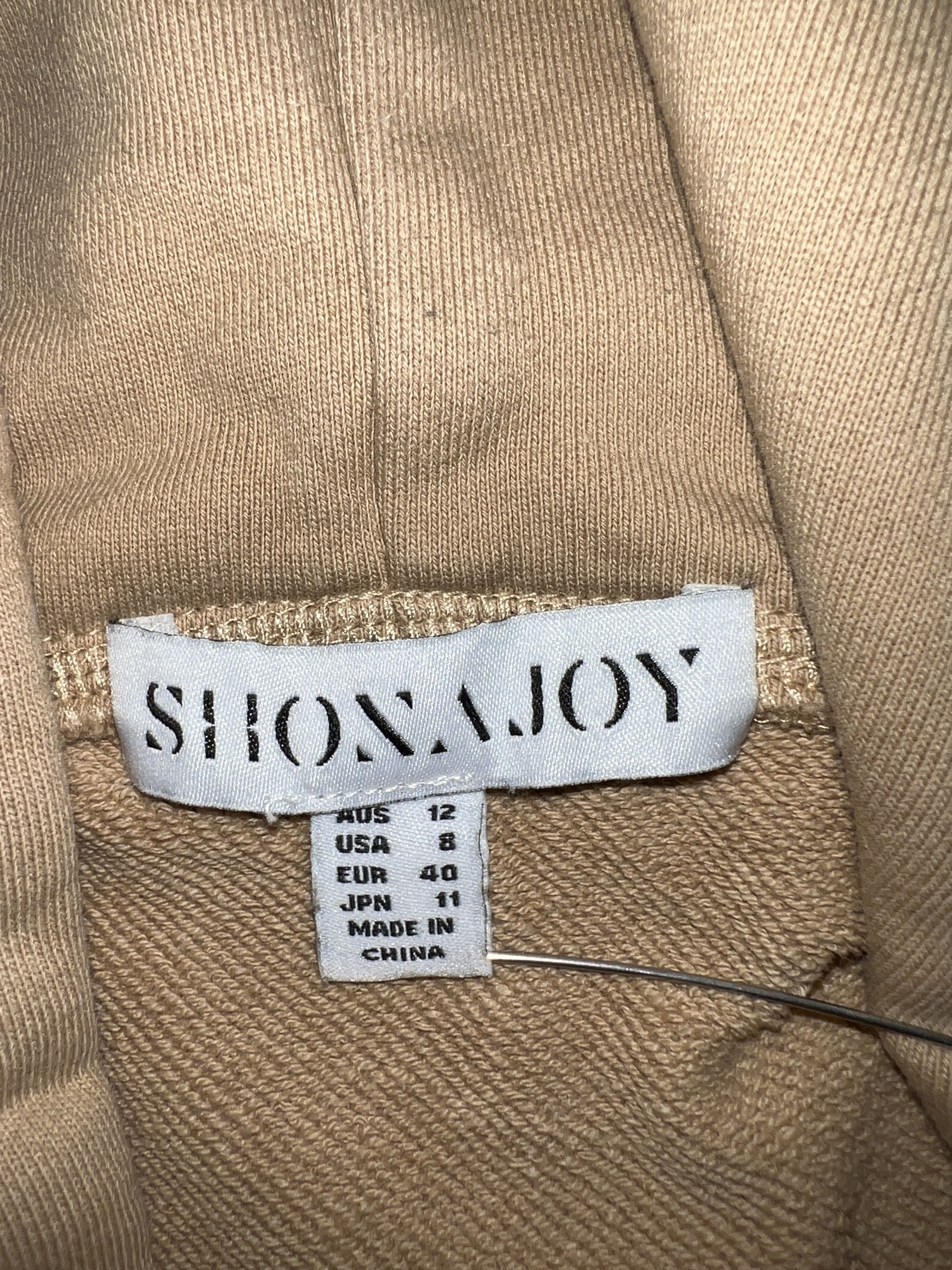 Shona Joy Shona Joy Top SJ Logo Curved HEM Hoodie Tan Size M / US 6-8 / IT 42-44 - 8 Thumbnail