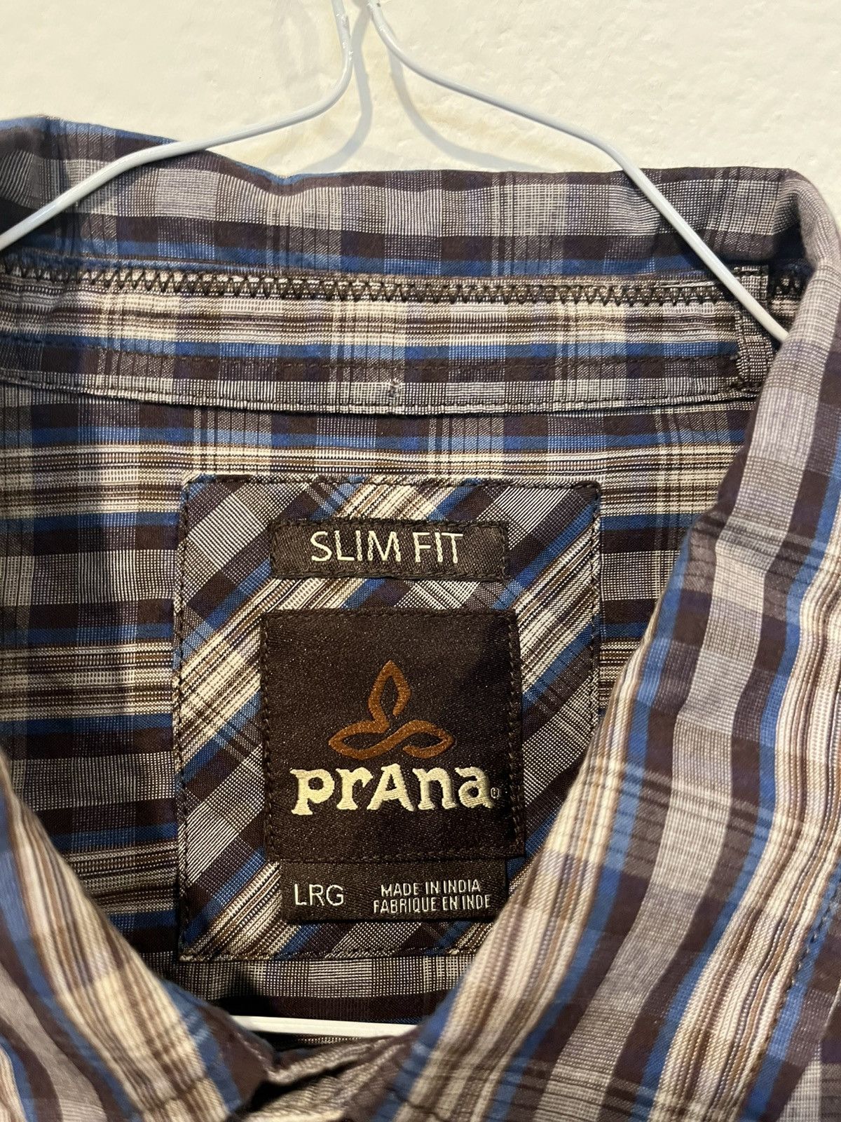 Prana Prana Men’s Slim Fit Large Brown Plaid Pearl Snap LS Shirt Size US L / EU 52-54 / 3 - 2 Thumbnail