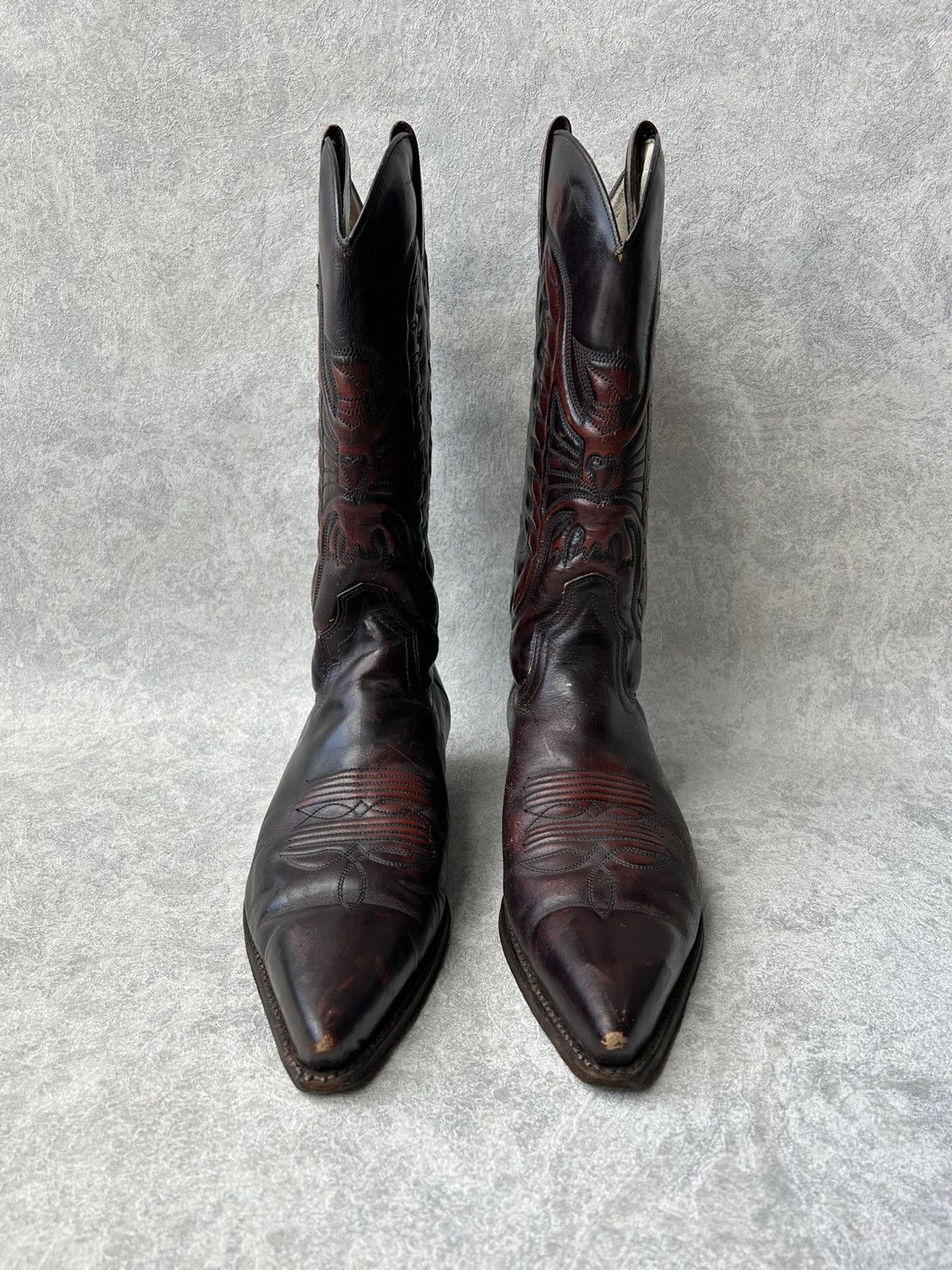 Sendra Sendra Western Cowboy Burgundy Leather Boots Size US 8 / EU 41 - 7 Thumbnail