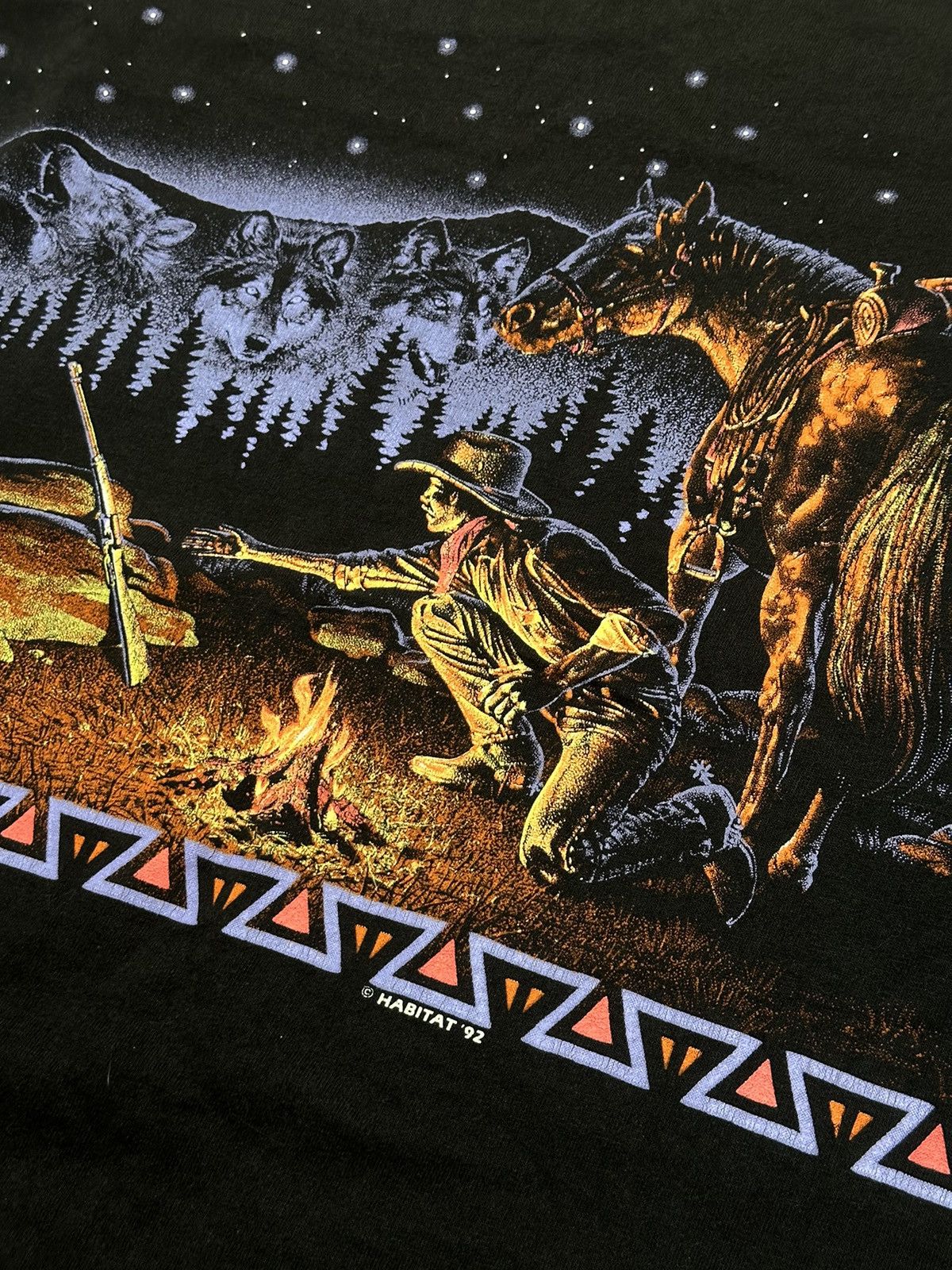 Habitat Vintage Tee Habitat Cowboy 92s Single Stitch Size US XXL / EU 58 / 5 - 6 Thumbnail