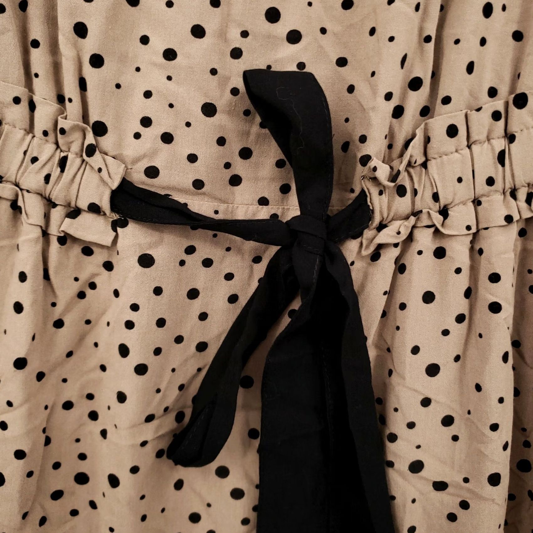 Loft LOFT Ann Taylor Dress Womens Petite Brown Fit & Flare Polka Dot Tie Front Sleeveless A-Line Mini 2XSP XS Petites Womens 2XSP Size XXS / US 00 / IT 34 - 5 Thumbnail