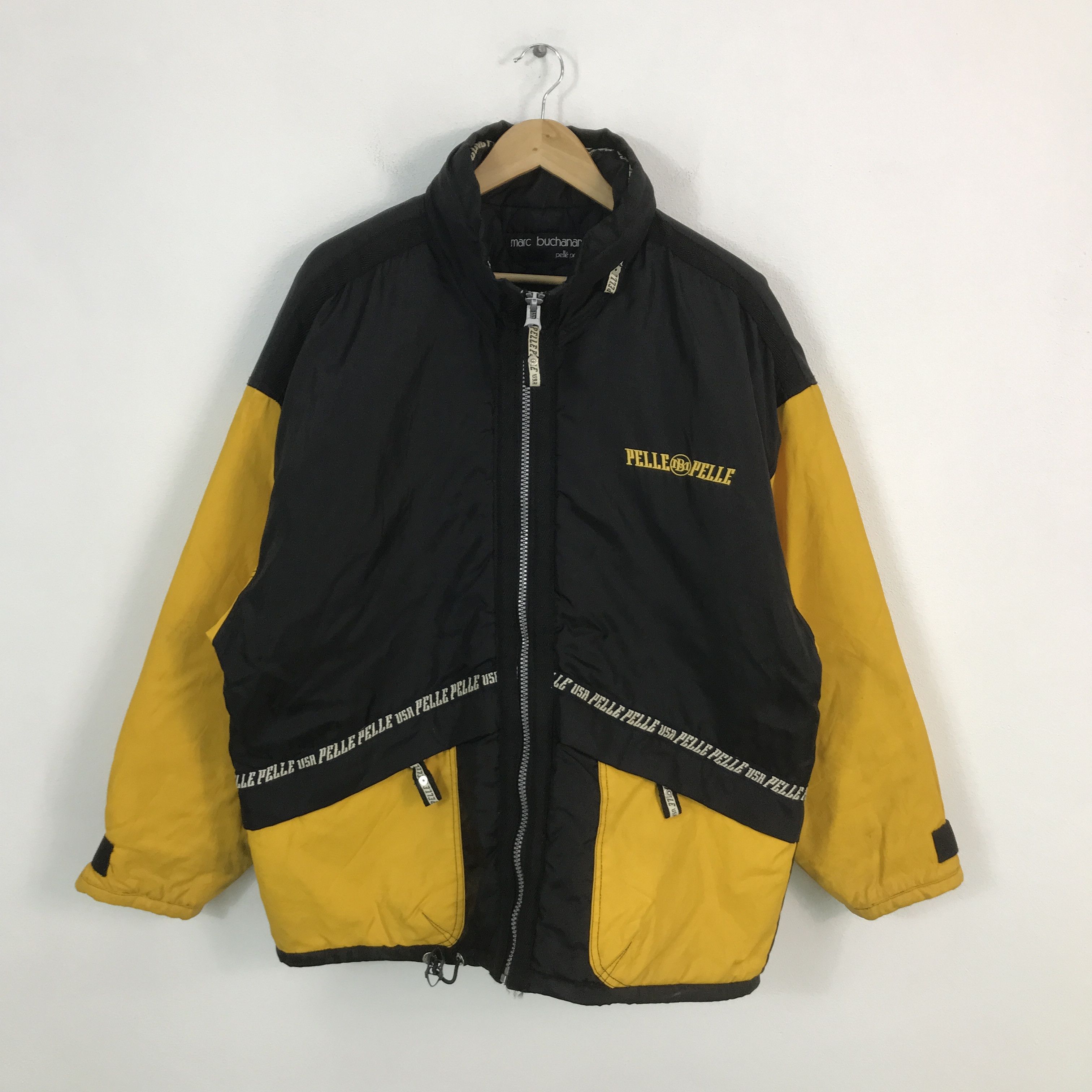 Japanese Brand × Pelle Pelle × Vintage Vintage Pelle Pelle Big Logo Quited jacket Size US L / EU 52-54 / 3 - 2 Thumbnail