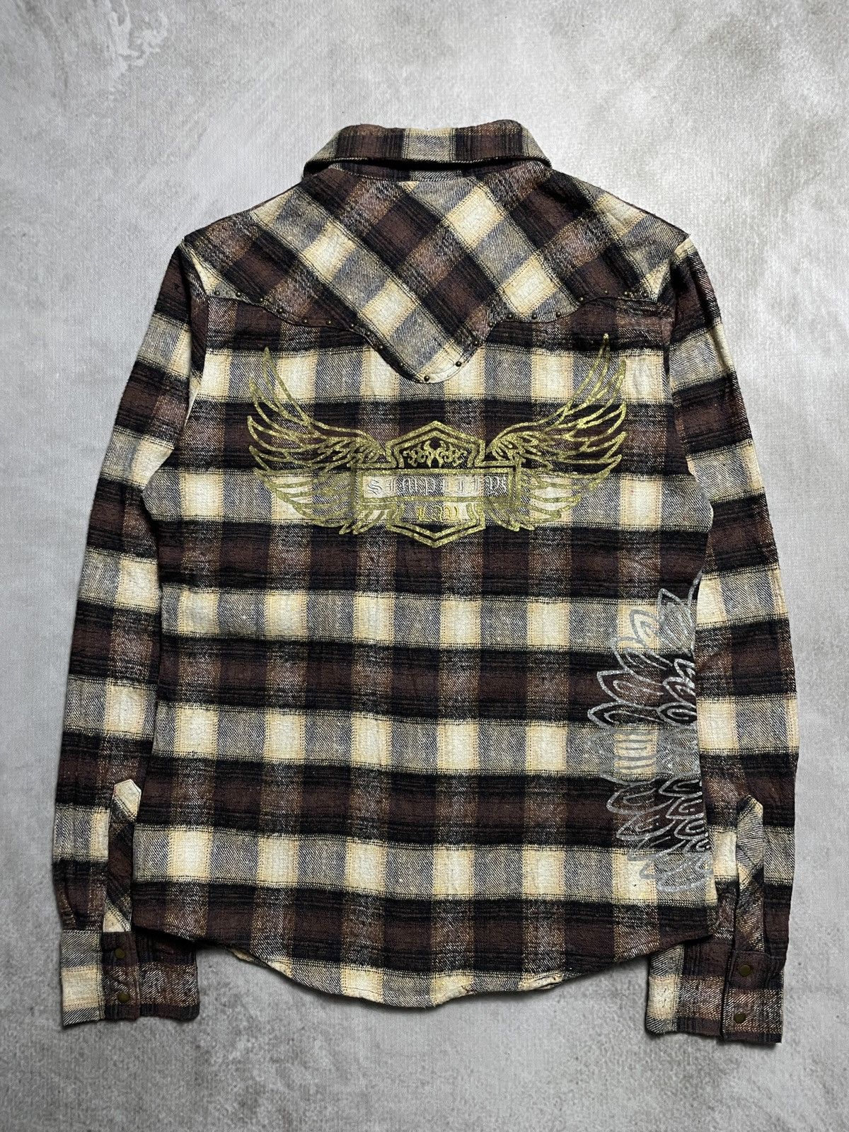 14th Addiction 2000’s Lav - Studded Tribal Shirt Size US M / EU 48-50 / 2 - 11 Thumbnail