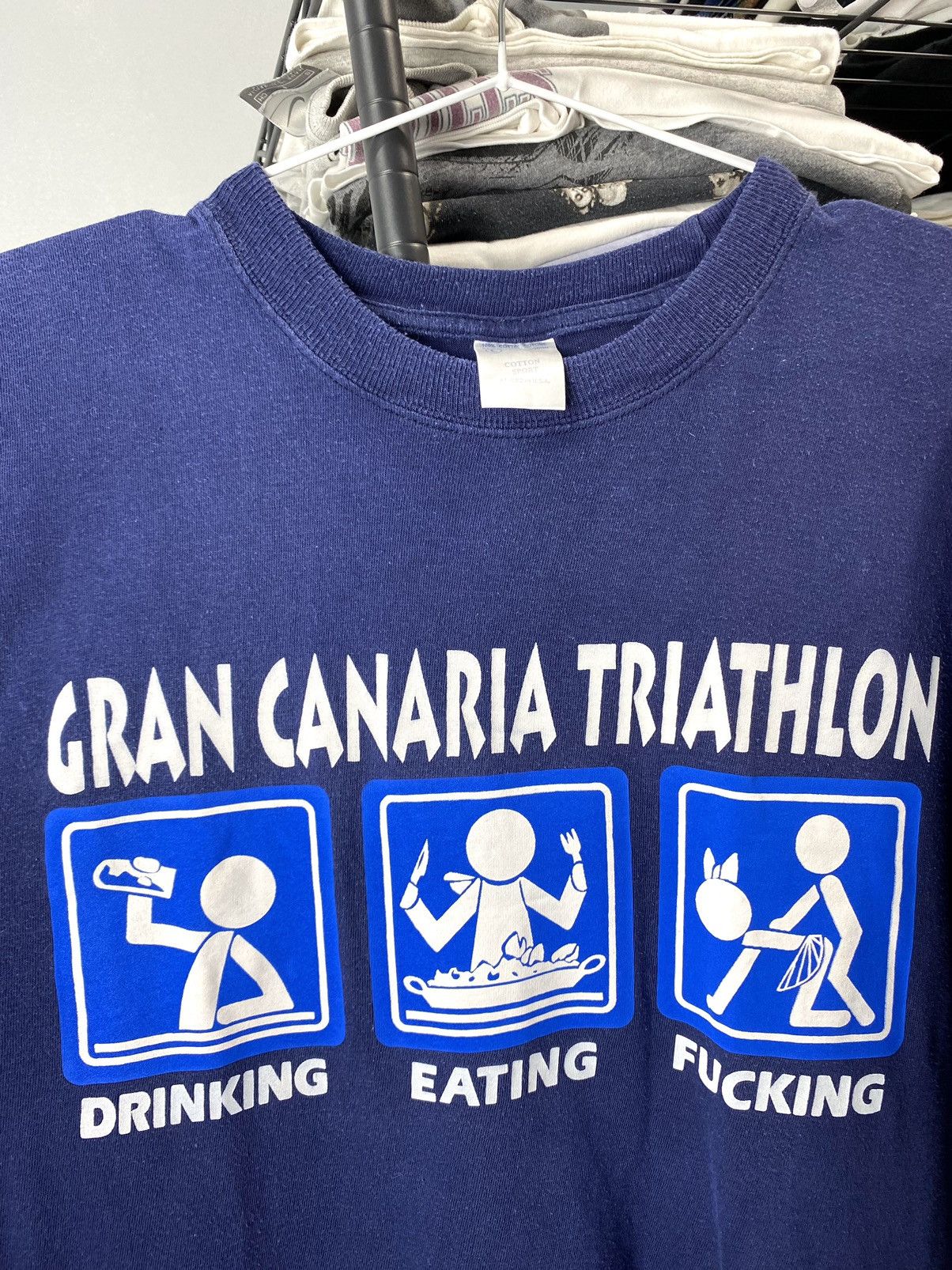 Vintage Y2K 00’s Vintage Gran Canaria Triathlon T Shirt Hookups Size US L / EU 52-54 / 3 - 3 Thumbnail