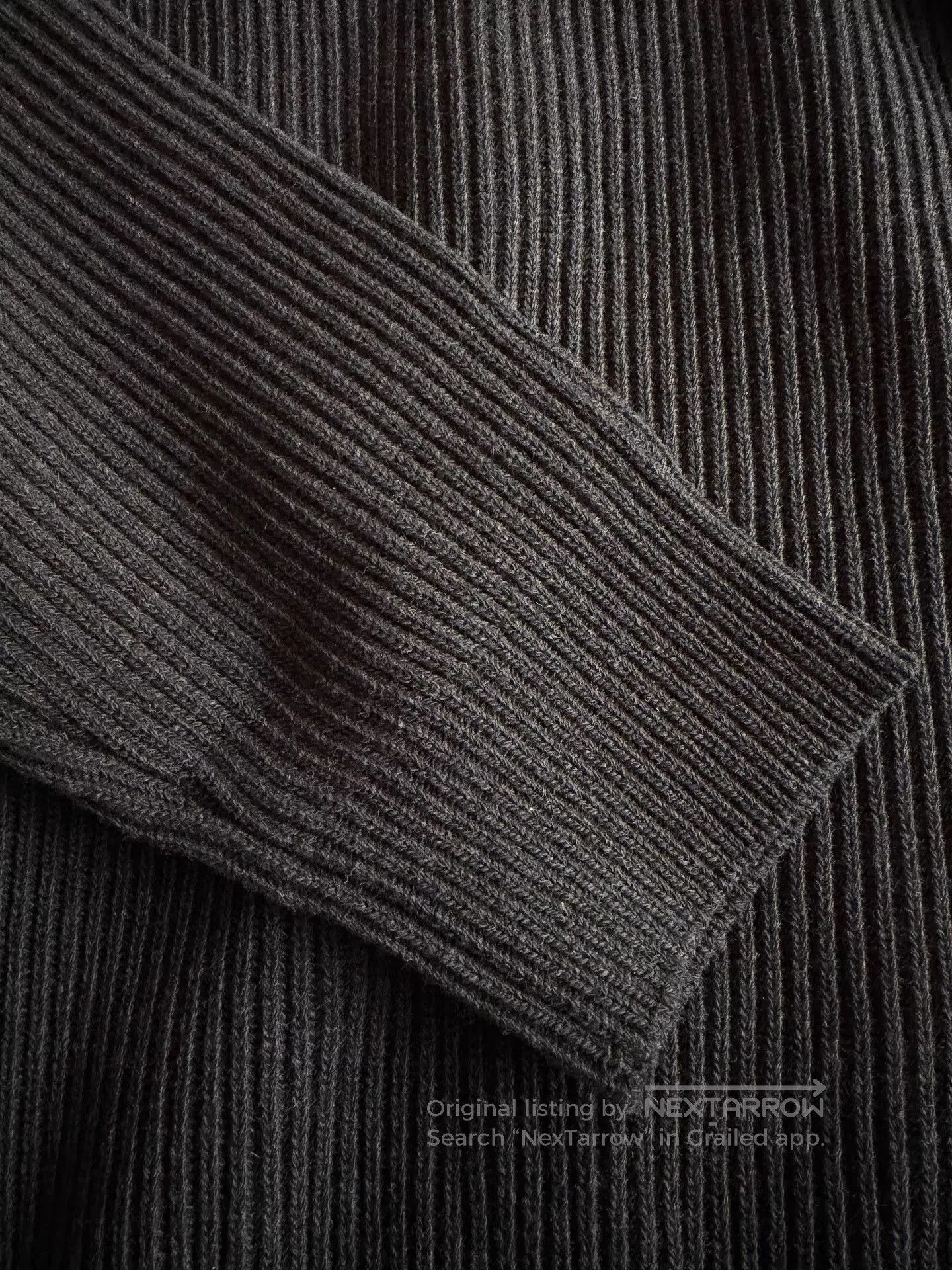 Auralee Black Ribbed Long Sleeve Sweater. Size US L / EU 52-54 / 3 - 4 Thumbnail