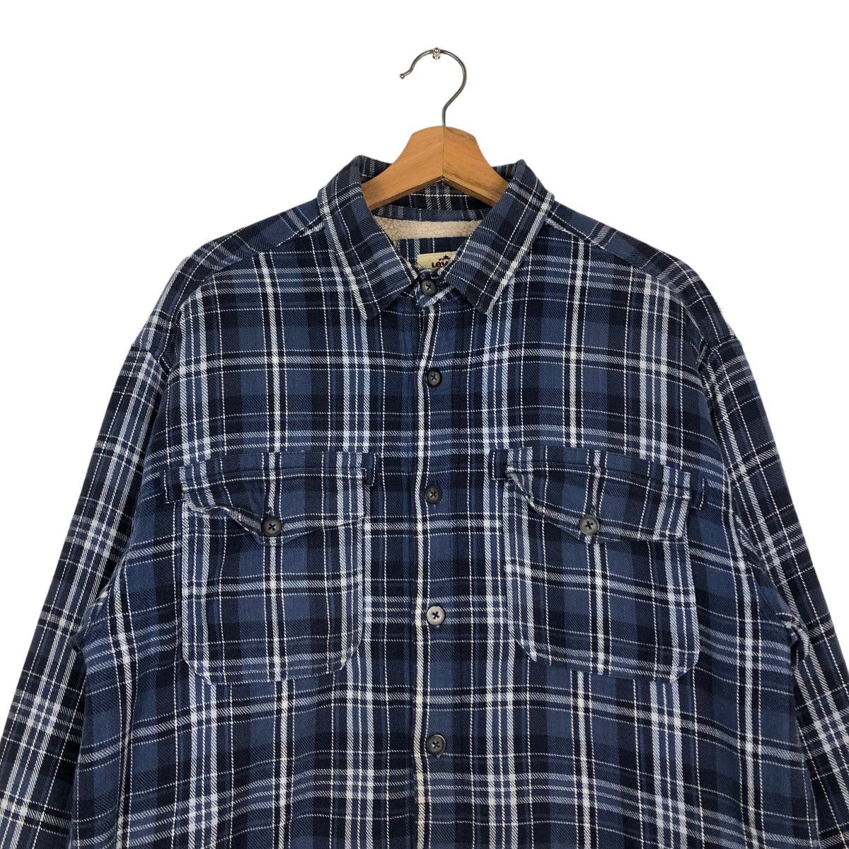 Flannel VINTAGE FLANNEL SHIRT JACKET LEVI’S SHEARLING TARTAN DESIGN Size US L / EU 52-54 / 3 - 4 Thumbnail