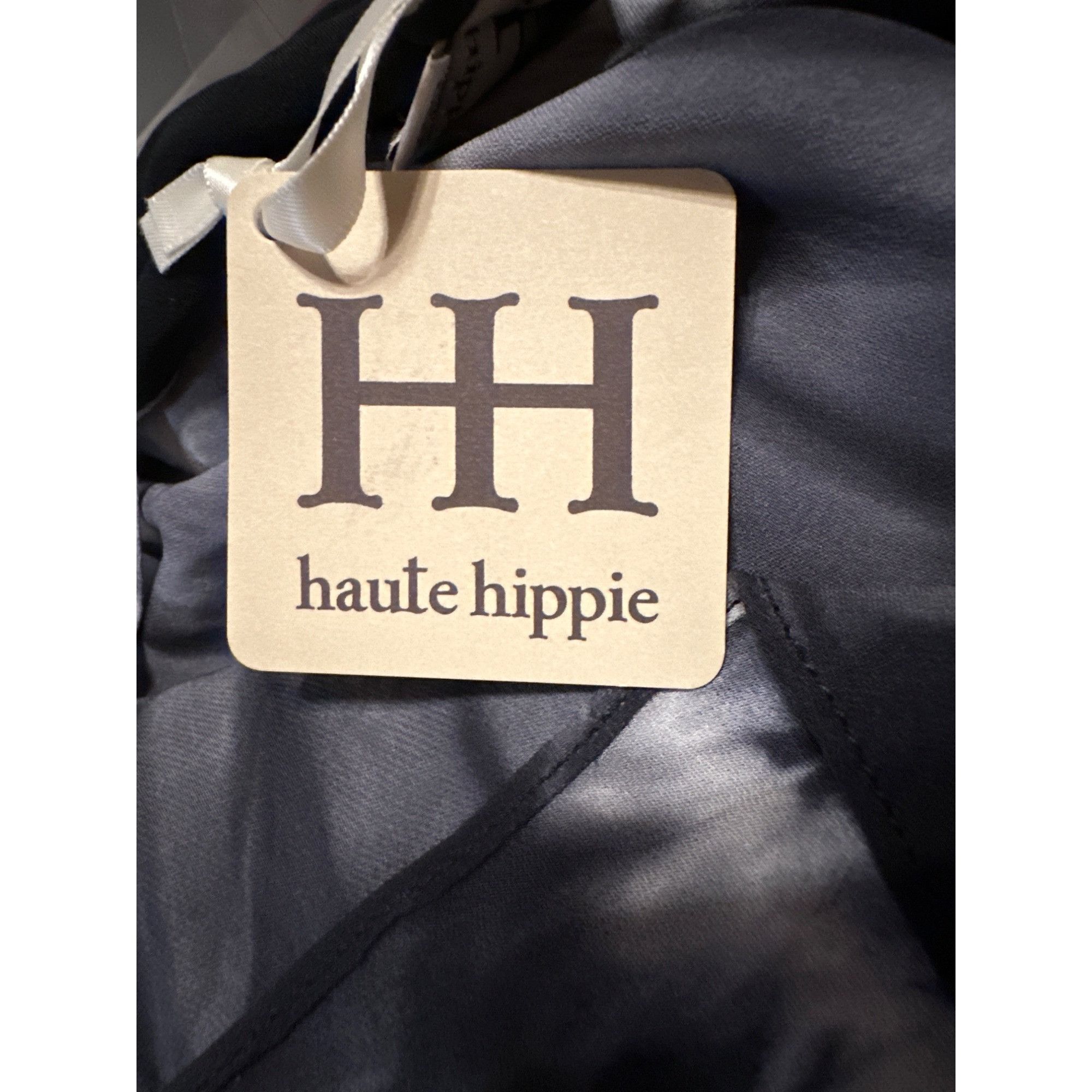 Haute Hippie Haute Hippie Silk Dress Black White Tie Dye Racerback Sleeve Size S / US 4 / IT 40 - 5 Thumbnail