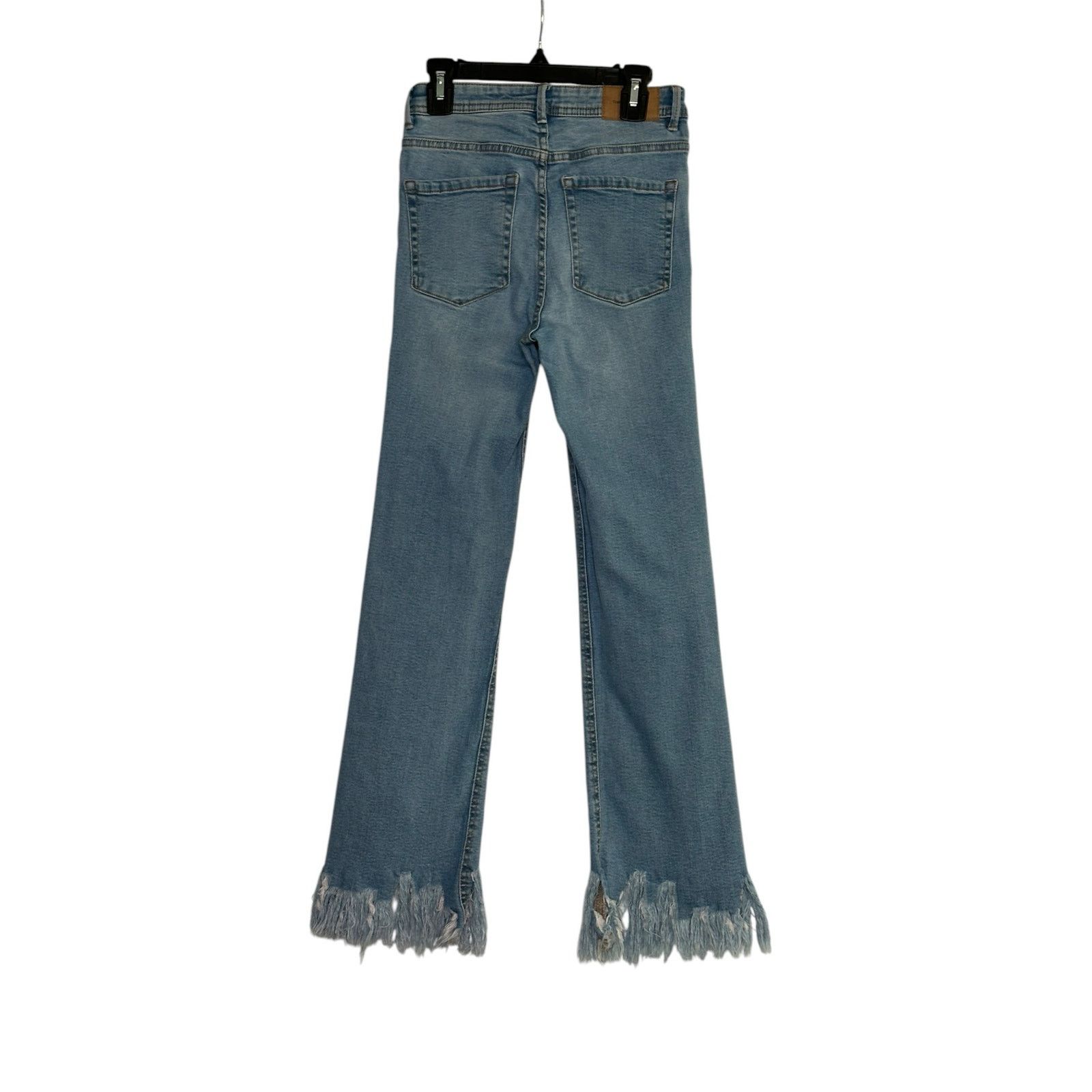 Zara Zara Blue Frayed Hem Jeans size 2 Size 26" / US 2 / IT 38 - 6 Thumbnail