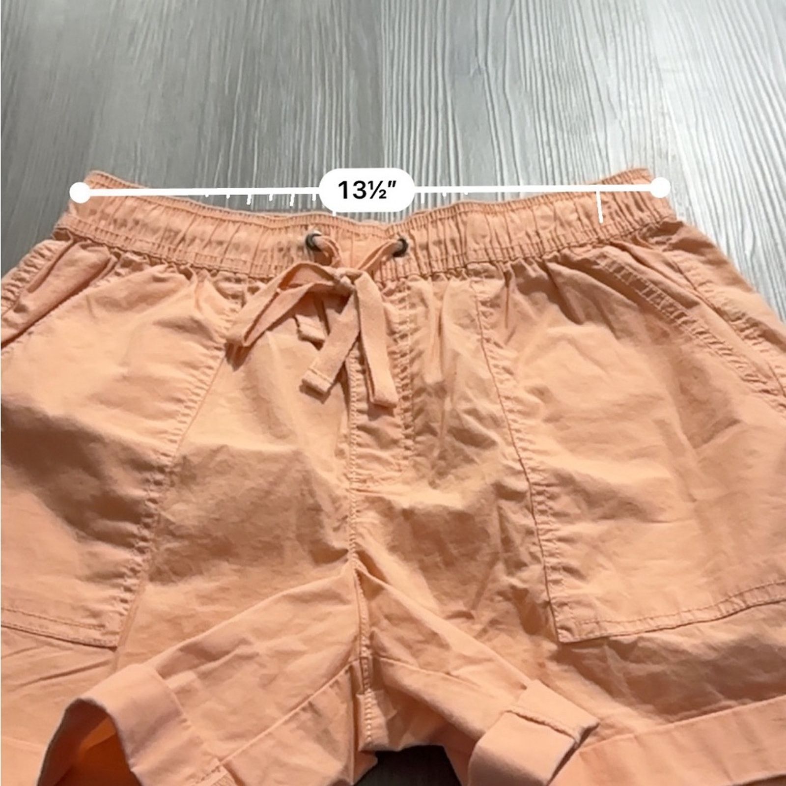 Sanctuary Sanctuary Light Orange High Rise Pull-On Drawstring Shorts Size 27" / US 4 / IT 40 - 6 Thumbnail