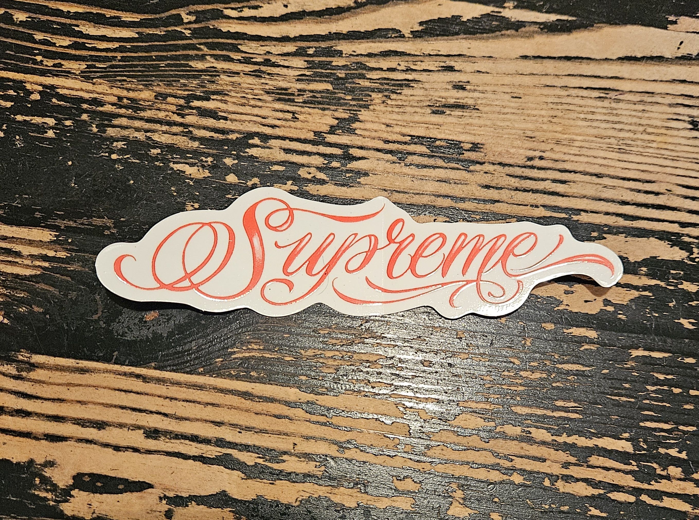 Supreme Mr Cartoon Red Script Sticker FW24 + FREE SURPRISE