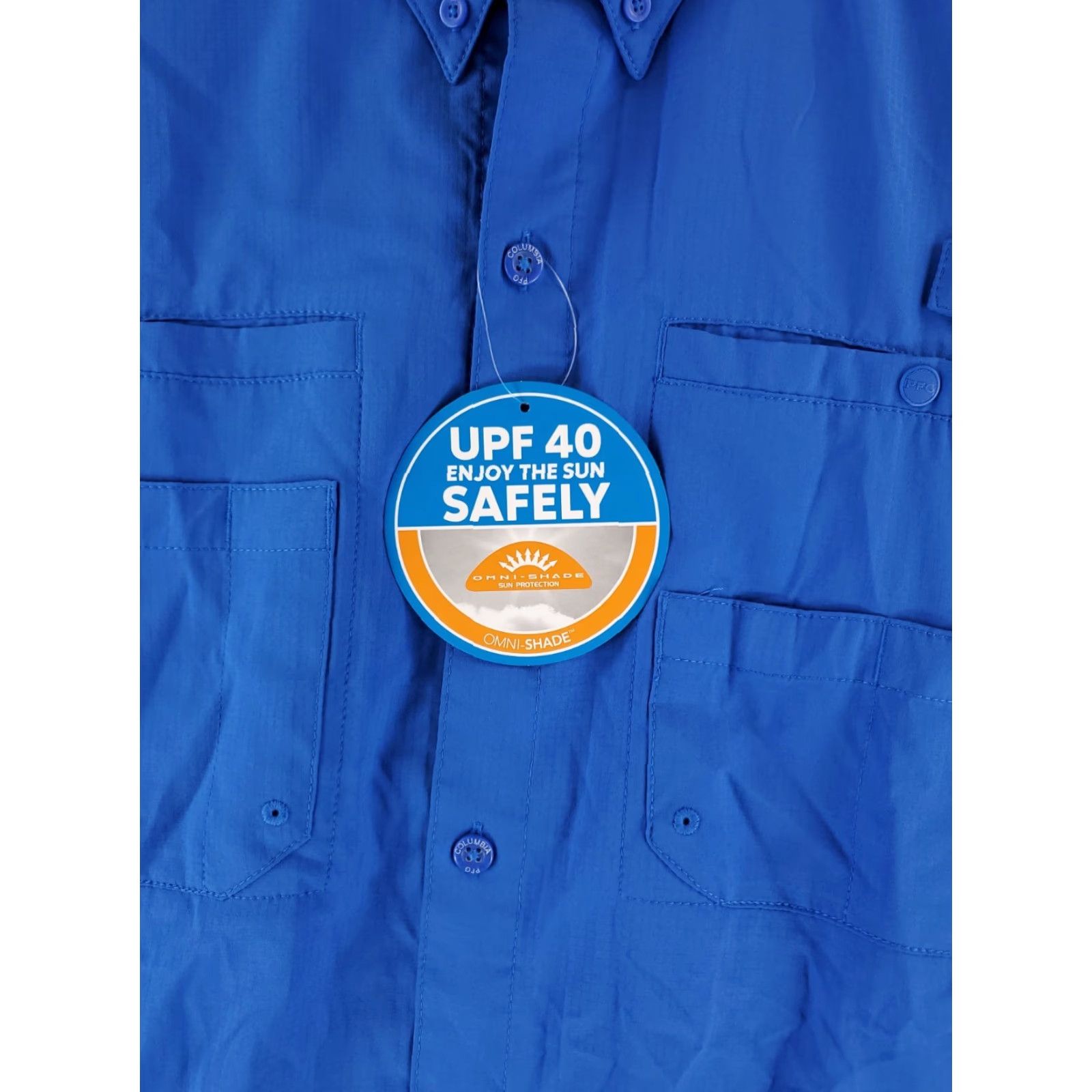 Vintage Columbia PFG Tamiami Fishing Button Down Shirt UPF40 Blue Mens M NWT Size US M / EU 48-50 / 2 - 2 Thumbnail