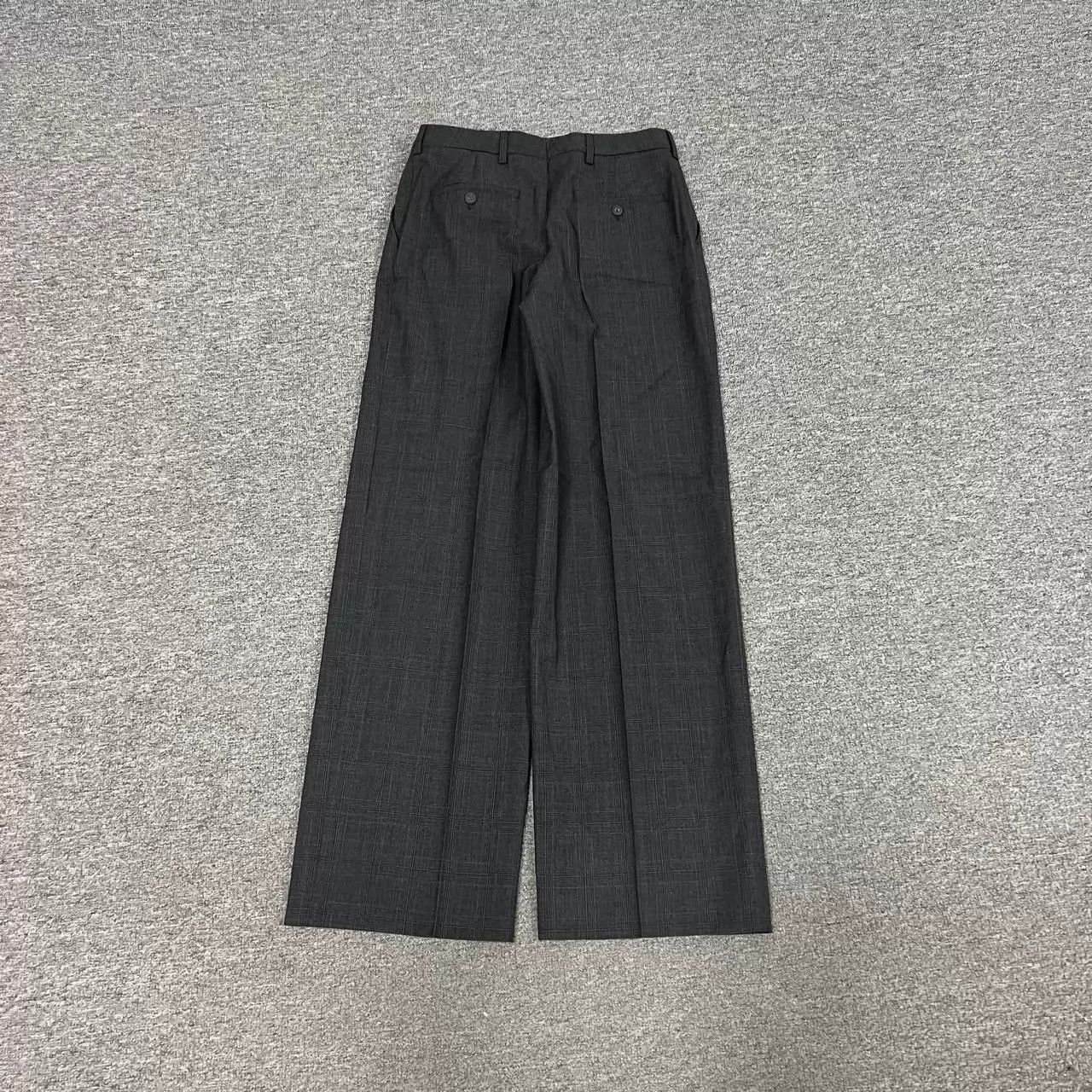 Miu Miu MIU MIU Dark Grey Check Tailored Trousers 38 Women's Size 26" / US 2 / IT 38 - 2 Thumbnail