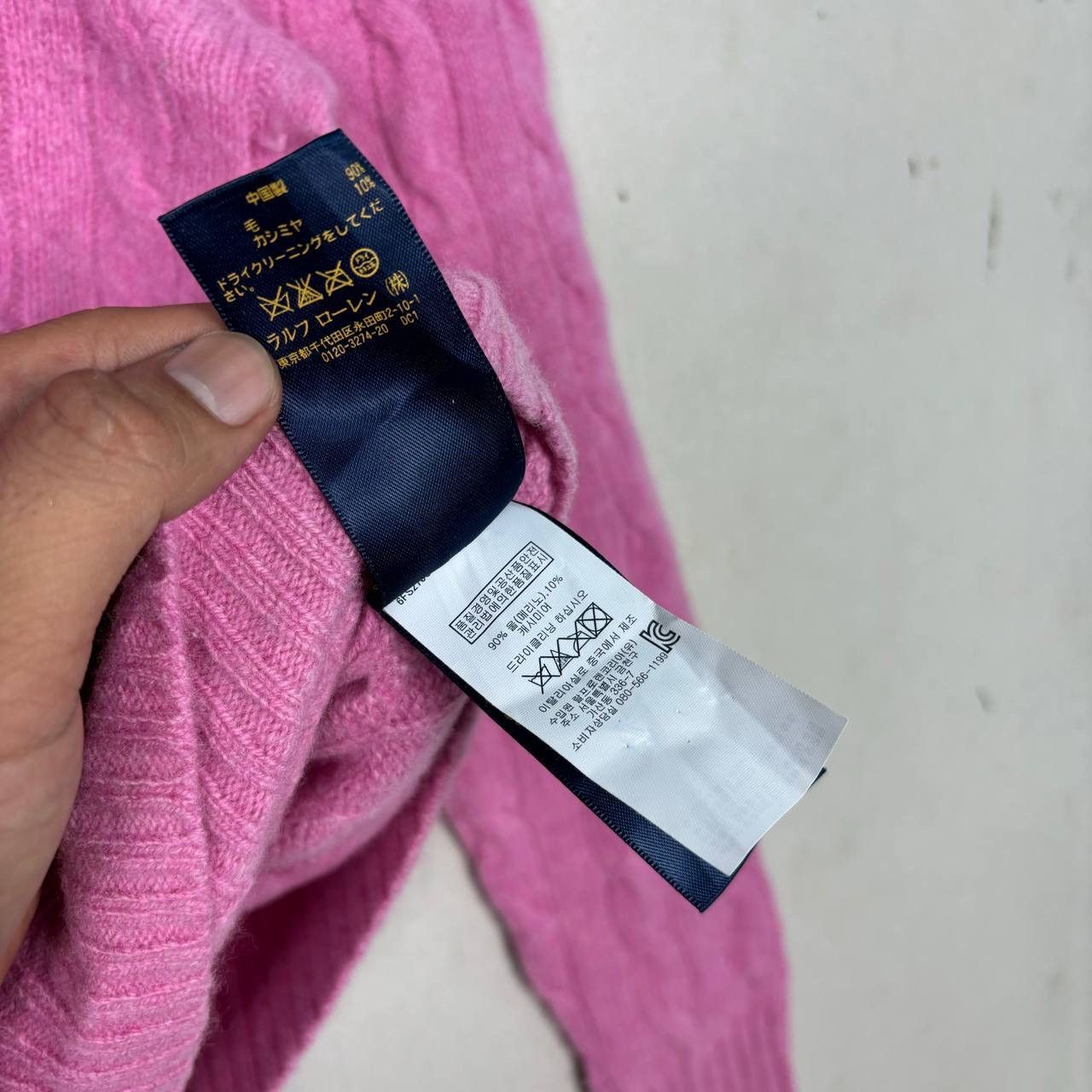 Polo Ralph Lauren Polo Ralph Lauren Pink Cable Knit Wool Cashmere Sweater L Size L / US 10 / IT 46 - 6 Thumbnail