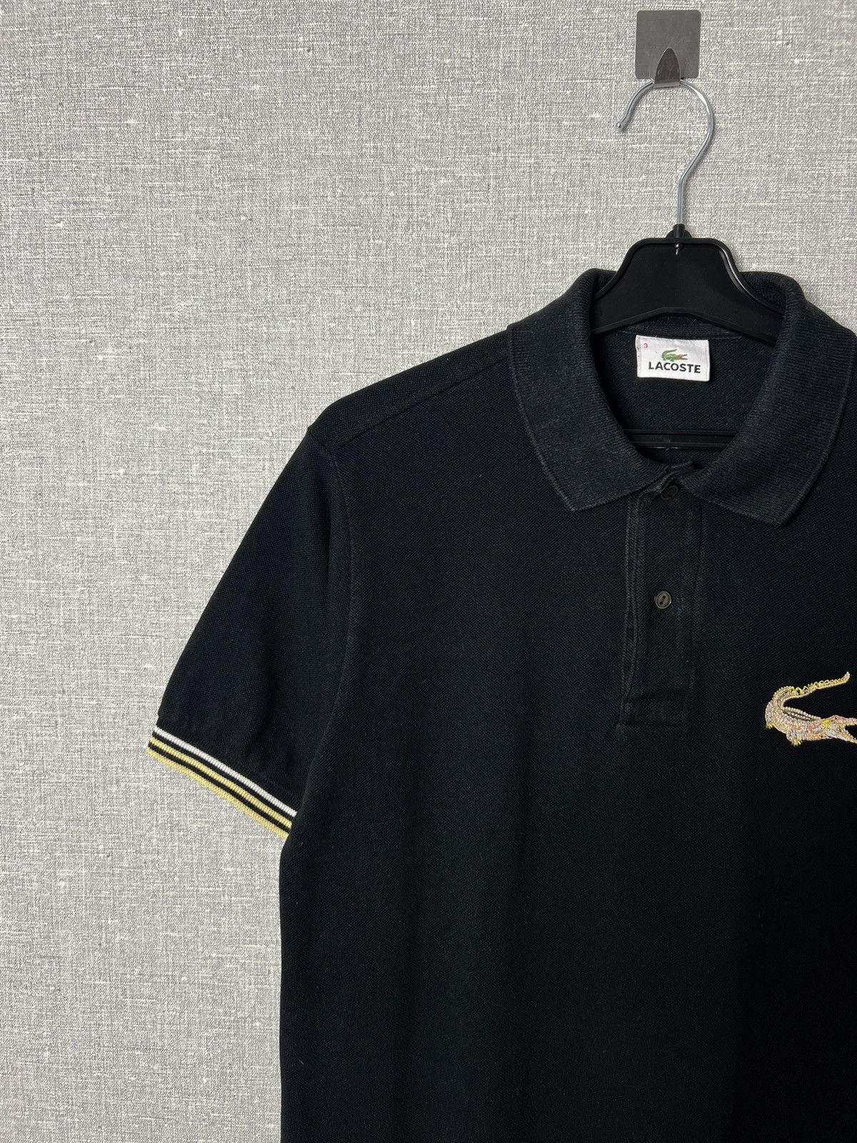 Lacoste Vintage Lacoste Large Exclusive Logo Black Polo Shirt Size US S / EU 44-46 / 1 - 3 Thumbnail