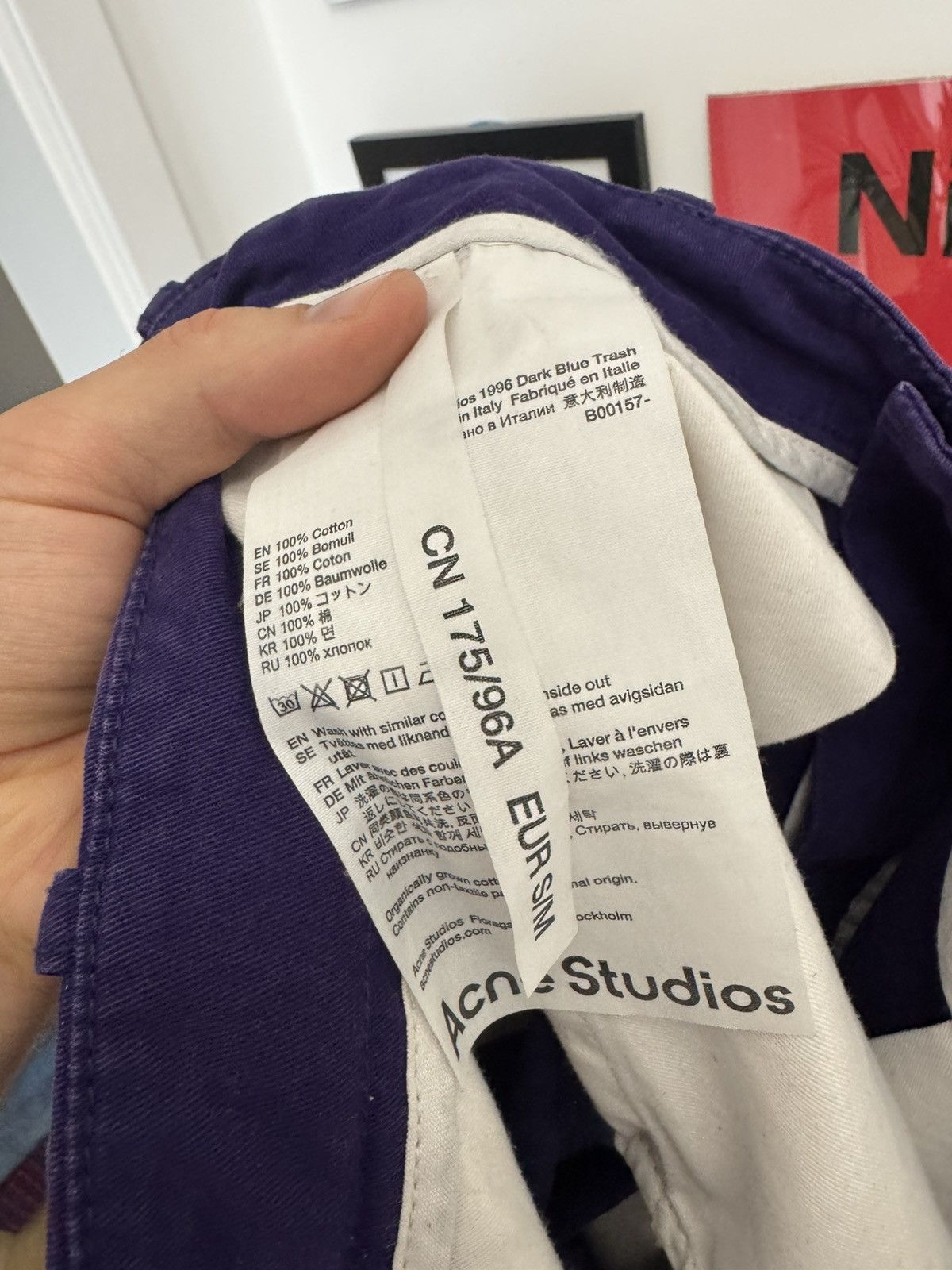 Acne Studios Acne Studios Jorts Shorts Luxury Mushrooms Purple Designer Size US 31 - 5 Thumbnail