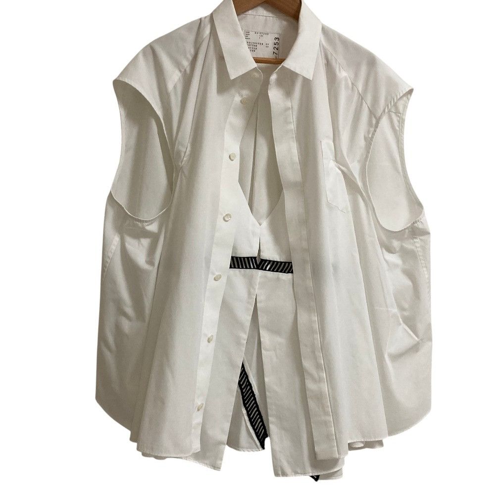 Sacai Sacai Sacai Layered Shirt Blouse Textile Tops 24-07253 DUTY FREE for USA Size ONE SIZE - 1 Thumbnail