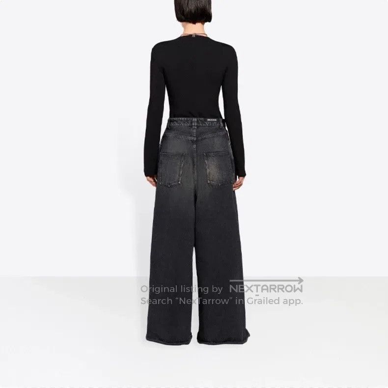 Balenciaga Balenciaga Wide Leg Washed Denim Pants Size US 29 - 6 Thumbnail