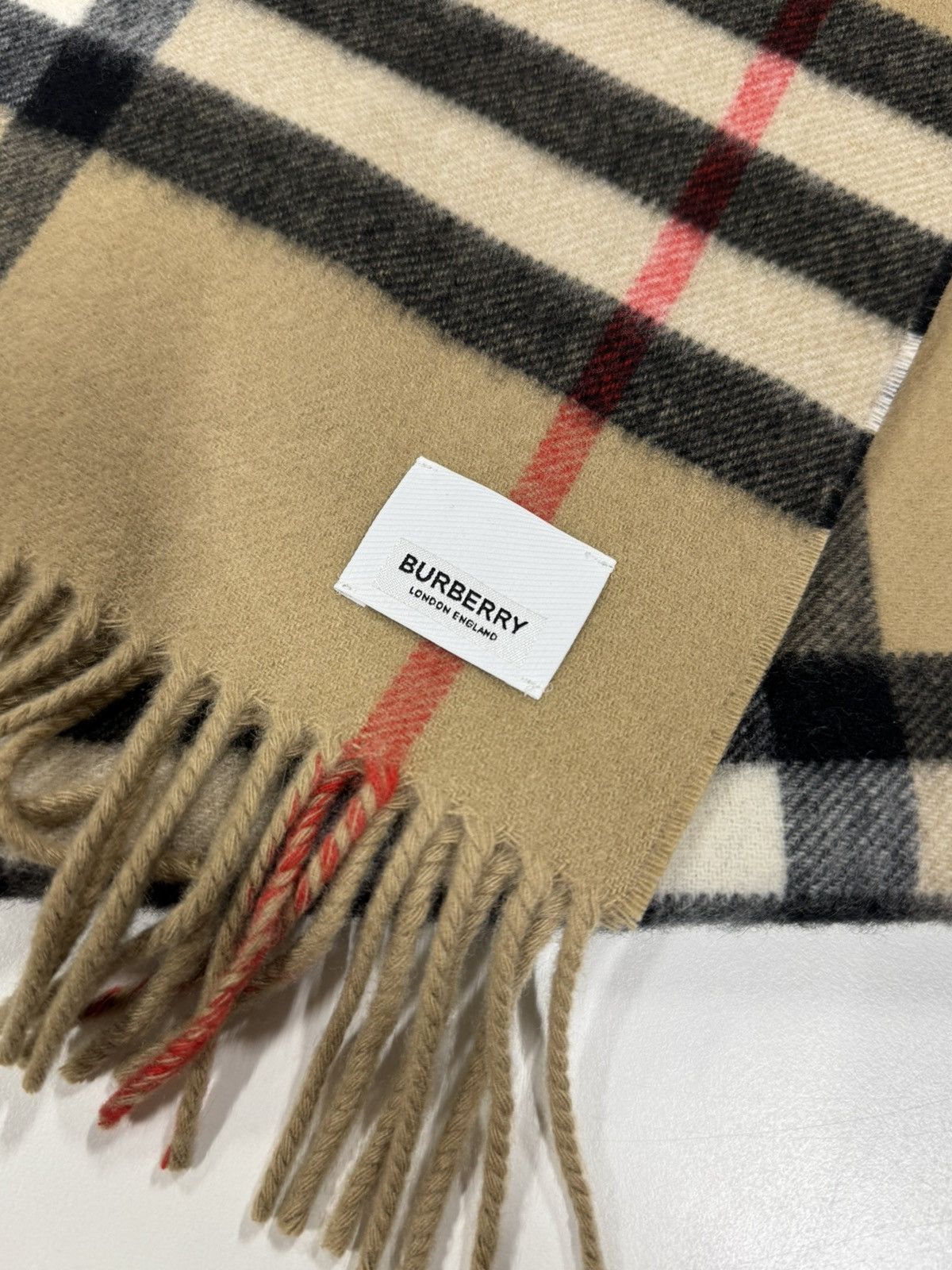 Burberry Burberry Check Reversible Cashmere Scarf NEW 700$ Size ONE SIZE - 4 Thumbnail
