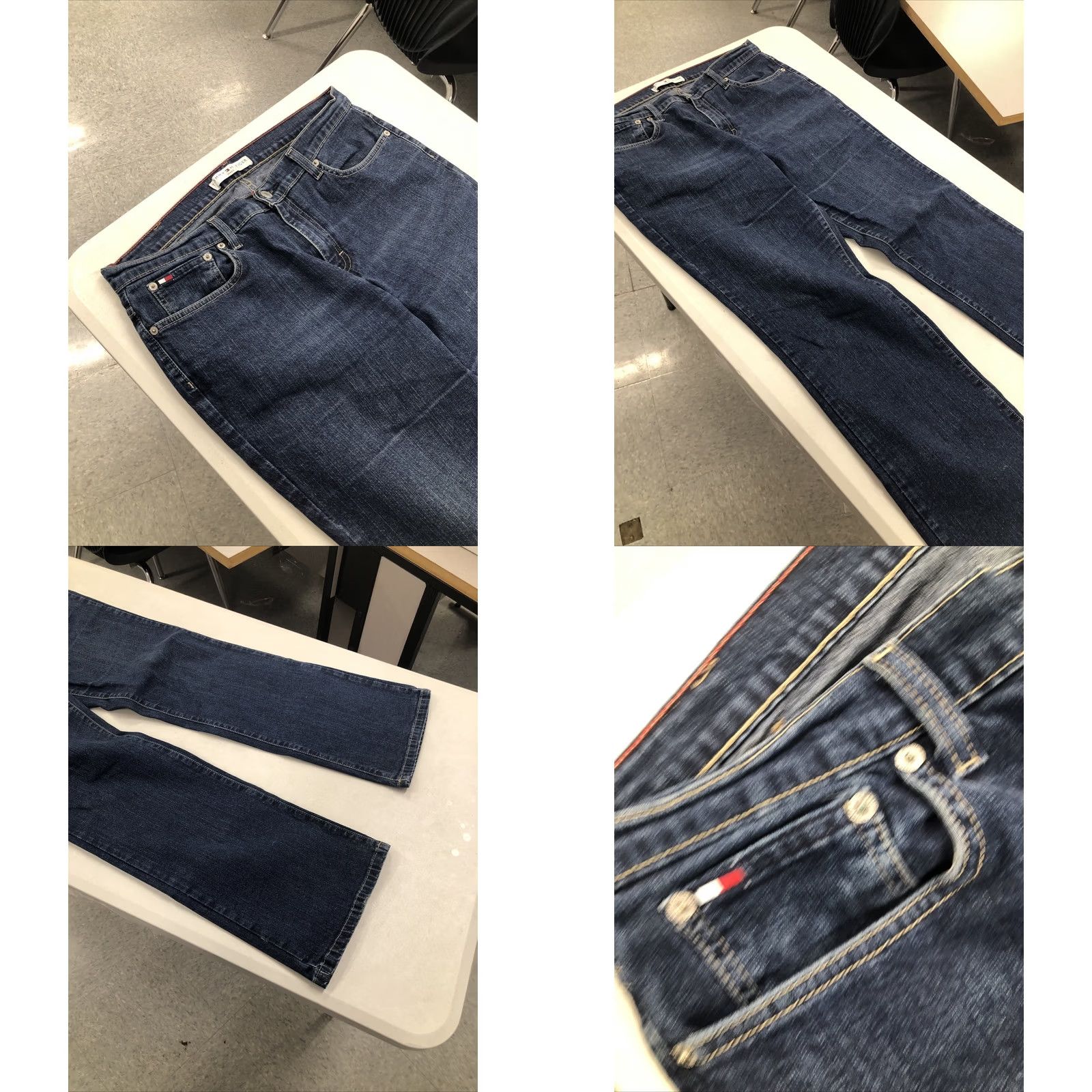 Tommy Hilfiger VINTAGE Tommy Hilfiger Jeans Dark Wash 32x30 Regular 12R Stretch Boot Hipster Womens Jeans Size 34" / US 12 / IT 48 - 8 Thumbnail