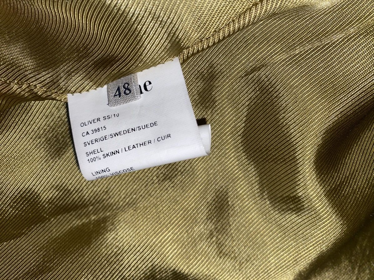 Acne Studios Acne Studios Oliver Leather Biker Jacket Grey/Black Size US M / EU 48-50 / 2 - 8 Thumbnail
