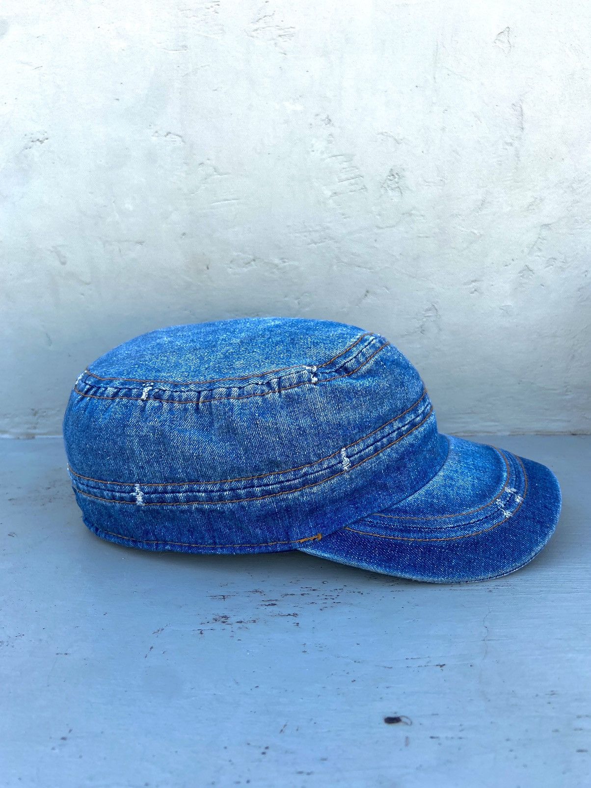 If Six Was Nine 2000s Made ob me pocket denim patrol hat Size ONE SIZE - 4 Thumbnail
