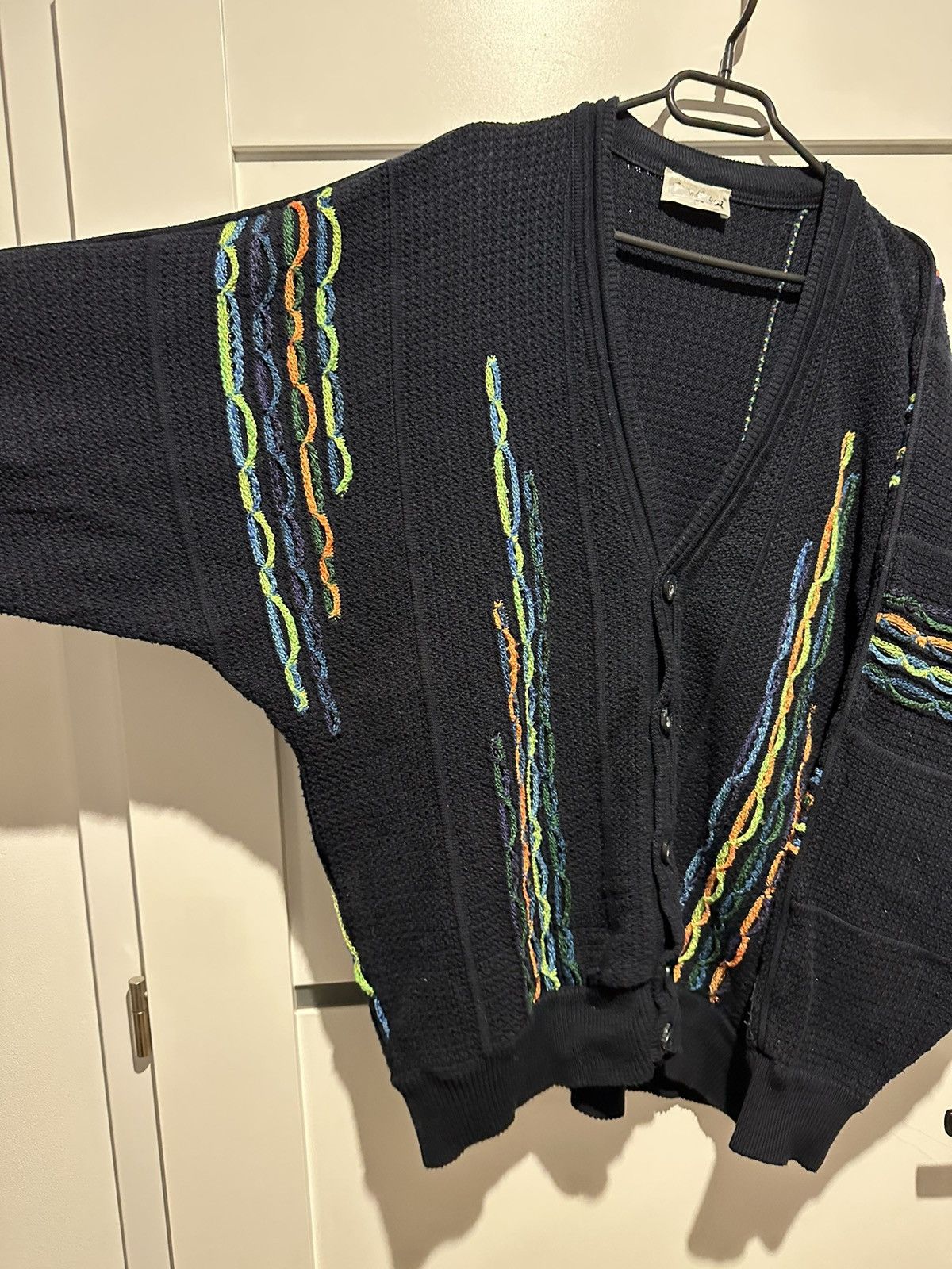 Carlo Colucci Vintage Carlo Colucci cable knit cardigan navy Size US XL / EU 56 / 4 - 4 Thumbnail