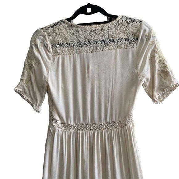 Other Coco + Jamieson Ivory Floral Embroidered Boho Duster Size XS / US 0-2 / IT 36-38 - 7 Thumbnail