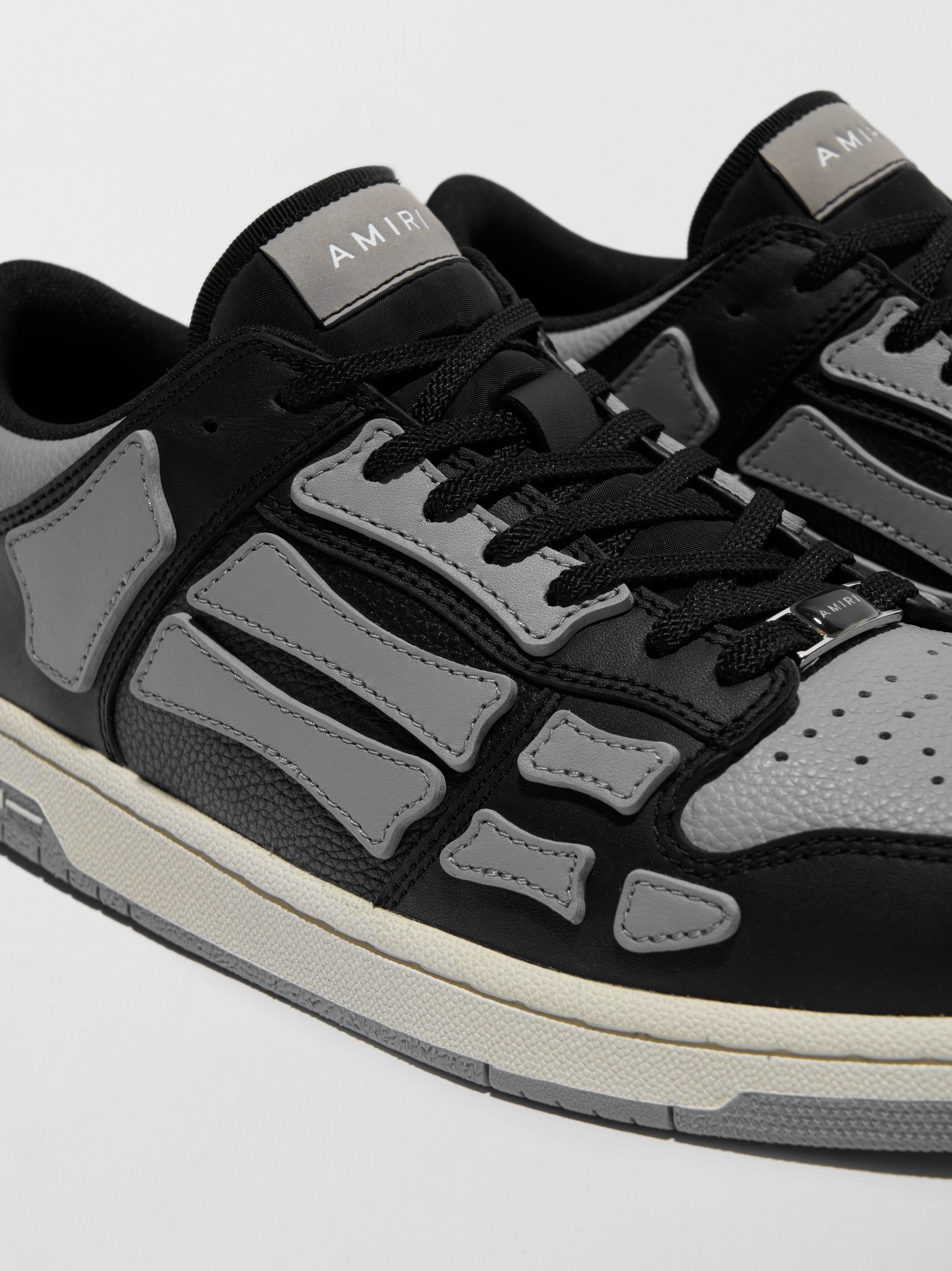 Amiri oc11z0126 Skelton Low-Top Sneakers in Black/Grey Size US 12 / EU 45 - 5 Thumbnail