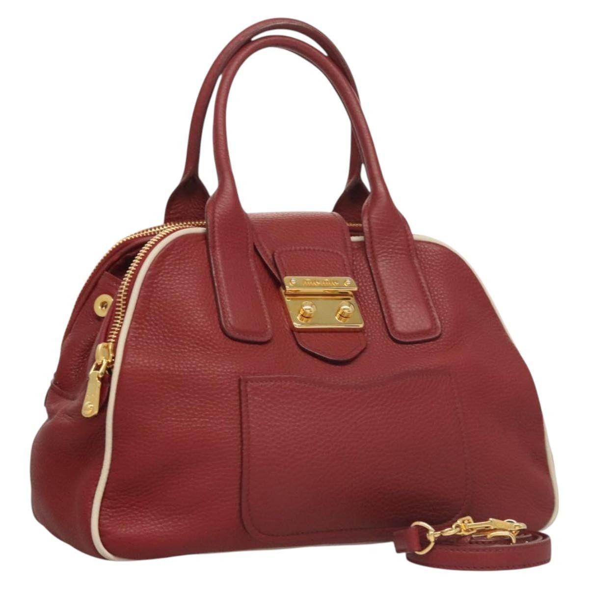 Miu Miu Miu Miu Front Pocket Convertible Satchel Leather Size ONE SIZE - 1 Thumbnail