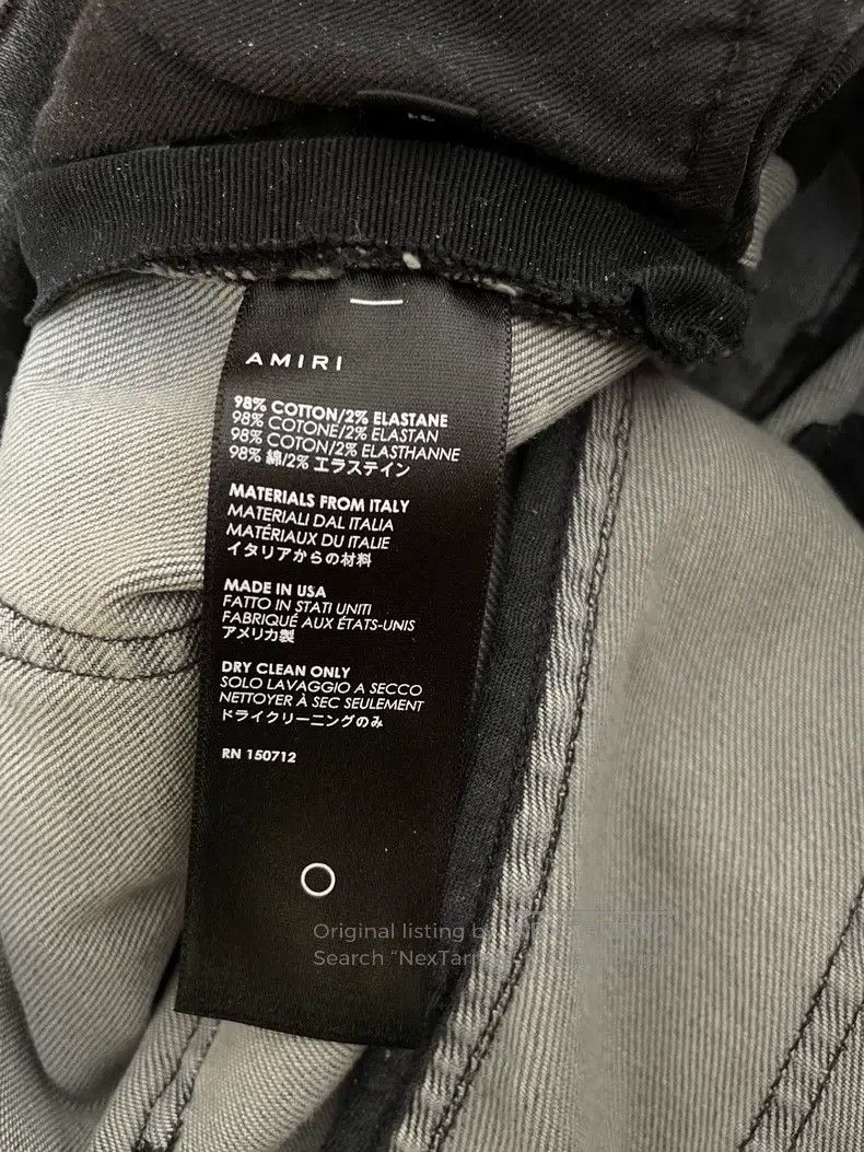 Amiri Amiri Size 31 Grey patchwork ripped jeans with tag. Size US 31 - 4 Thumbnail