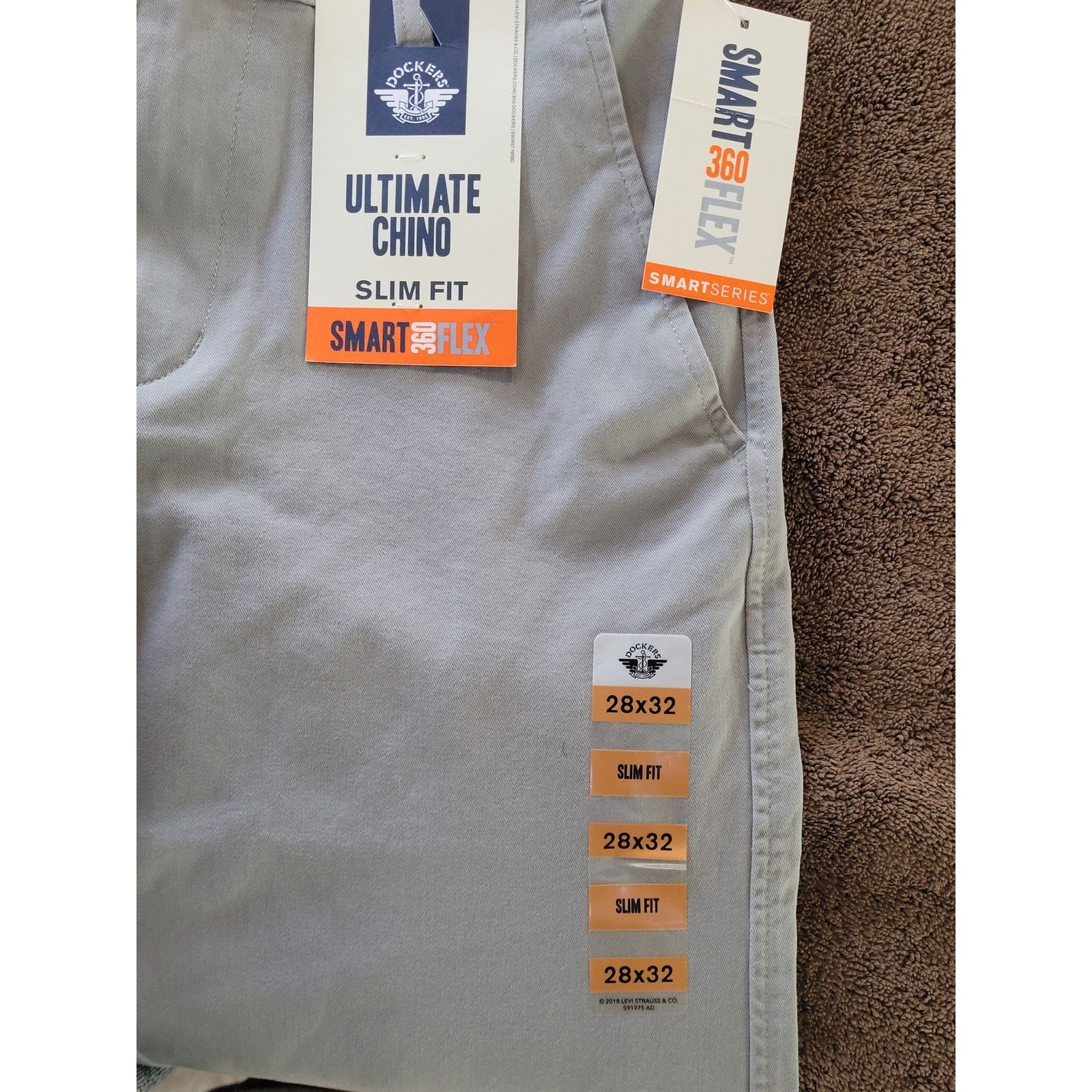 Dockers Men's Dockers Lt. Grey Ultimate Chino pants Slim 28x32 Size US 28 / EU 44 - 4 Thumbnail