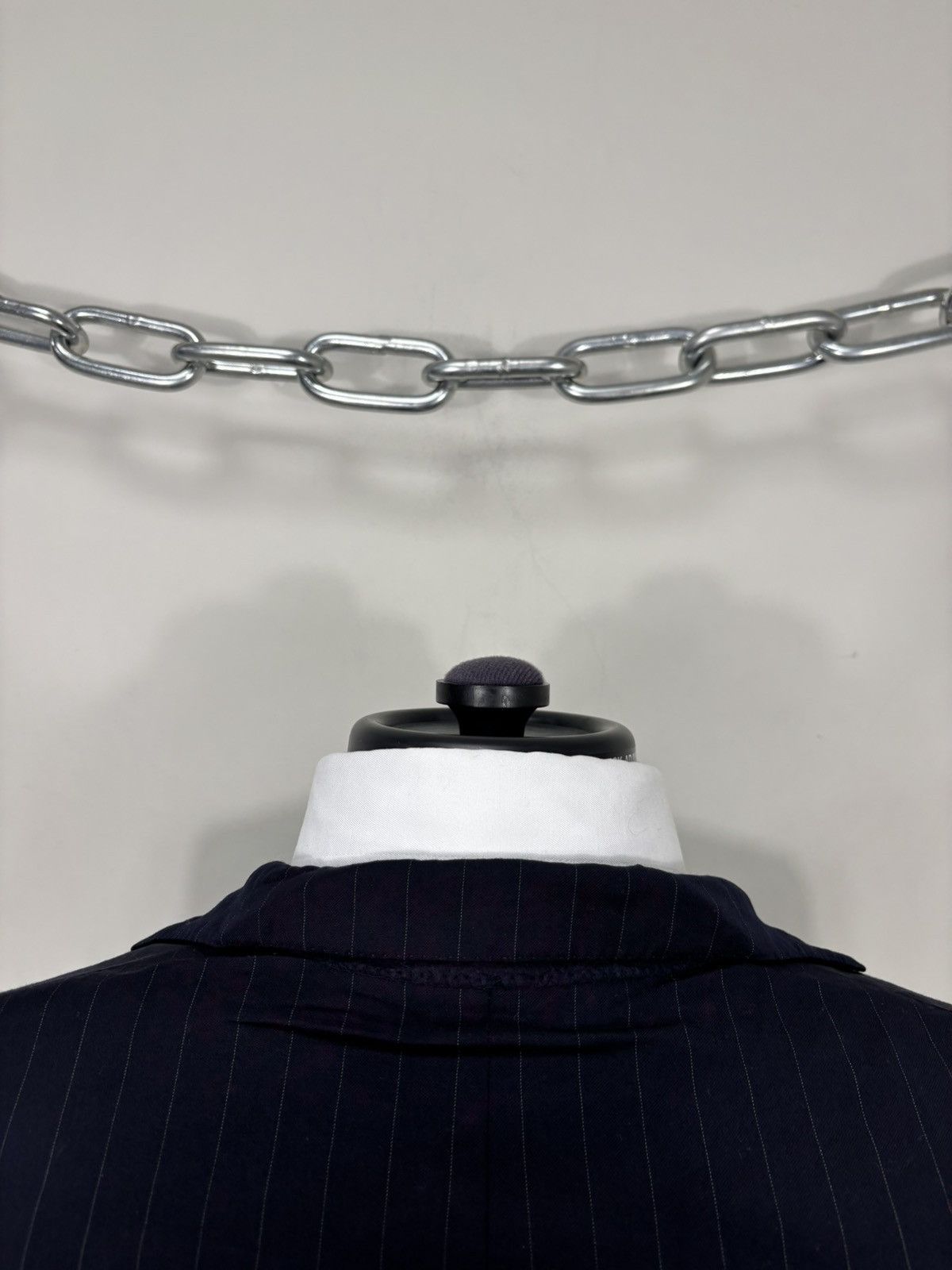 Ermenegildo Zegna Ermenegildo Zegna Men’s Navy Blue Striped Wool Blazer Jacket Size 36R - 18 Thumbnail