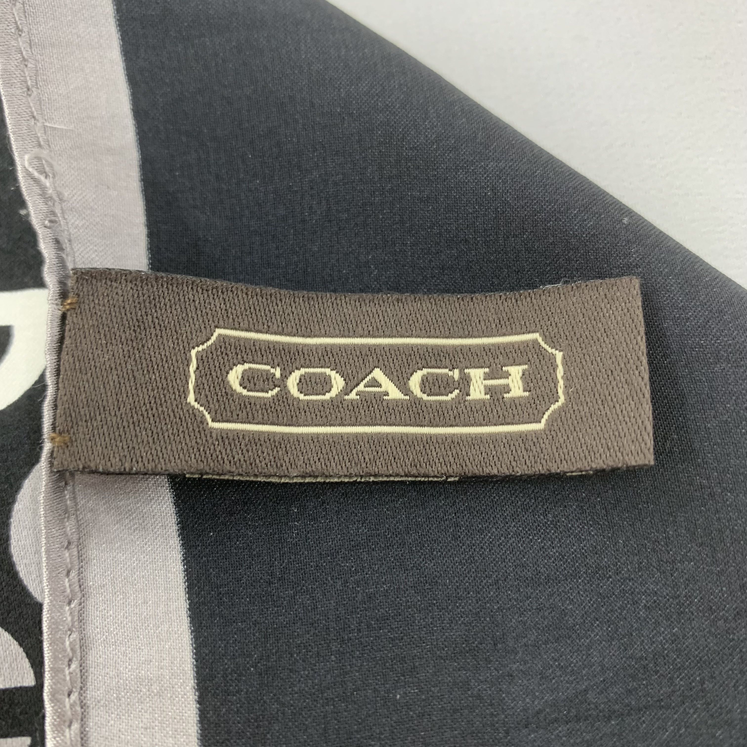 Coach Vintage Black Silk Scarf Neckerchief Mini Scarf Size ONE SIZE - 5 Thumbnail