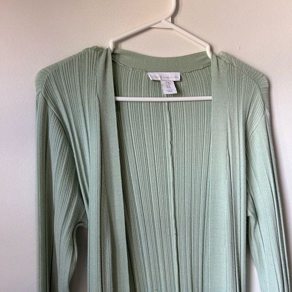 House of Harlow House of Harlow 1960 Mint Green Long Ribbed Tie Up Cardigan Size M / US 6-8 / IT 42-44 - 2 Thumbnail