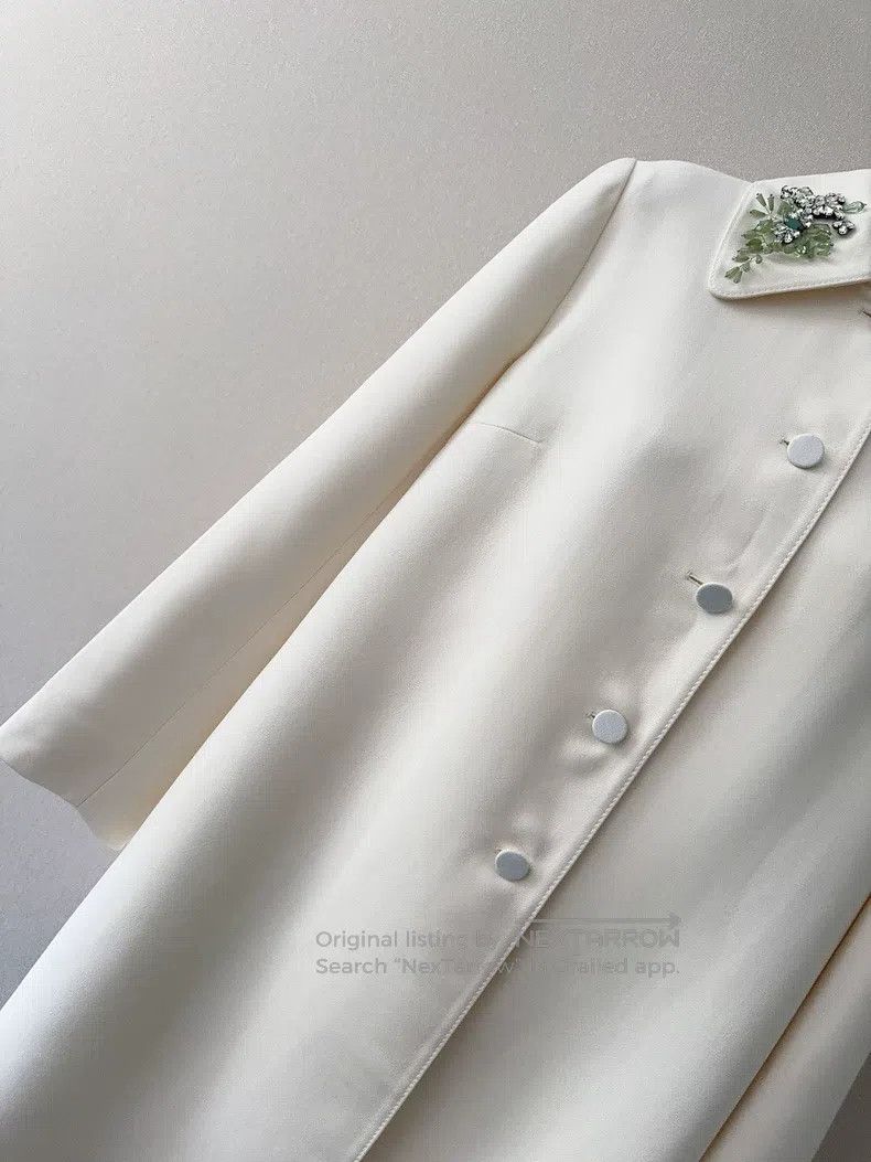 Valentino Valentino White wool heavy work coat Size M / US 6-8 / IT 42-44 - 3 Thumbnail