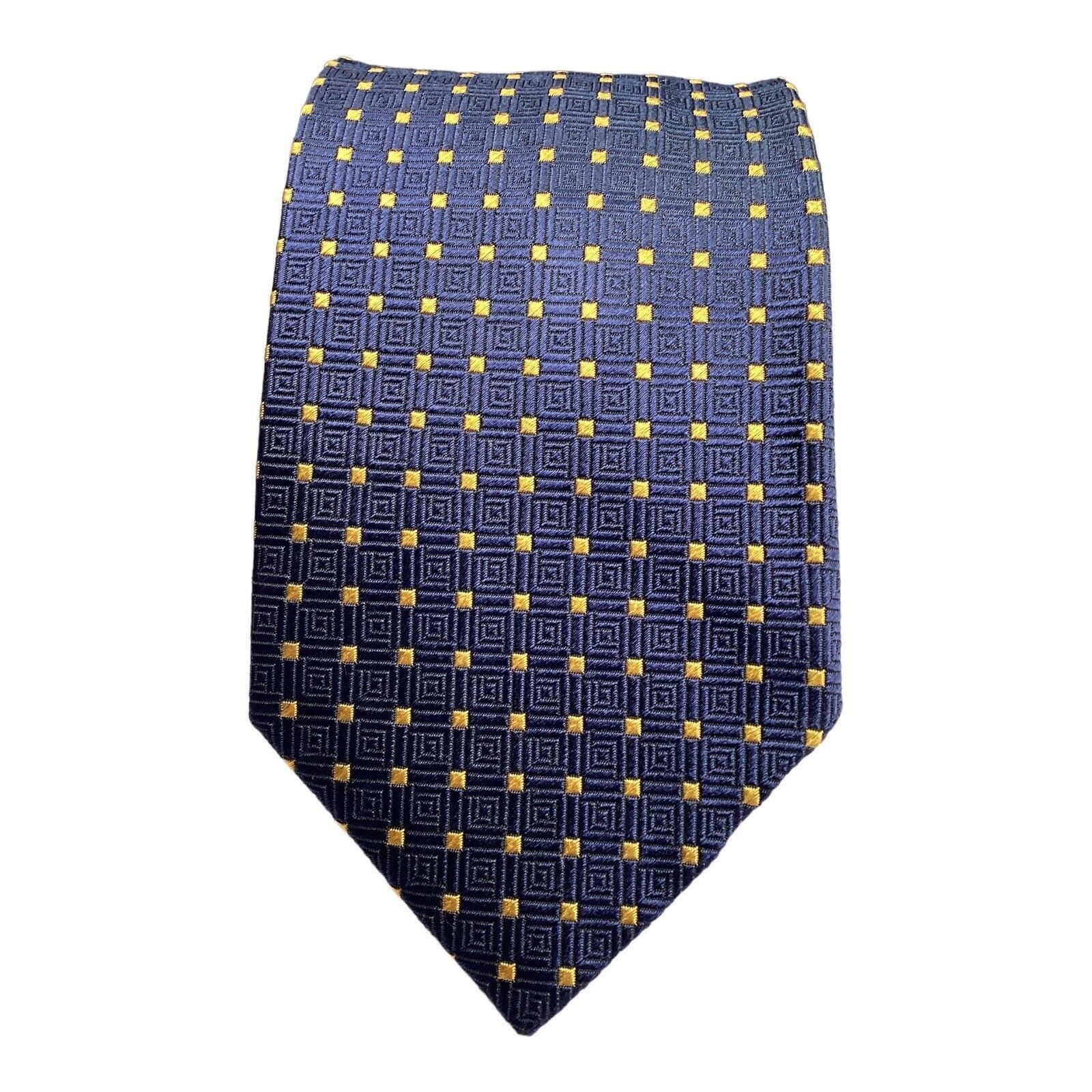 Versace VERSACE Current Blue Geometric Logo Made In Italy Silk Tie W Size ONE SIZE - 8 Thumbnail