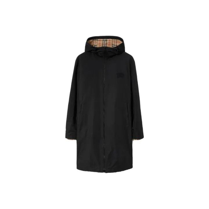 Burberry Burberry Black Hooded Long Sleeve Coat Size US L / EU 52-54 / 3 - 1 Thumbnail