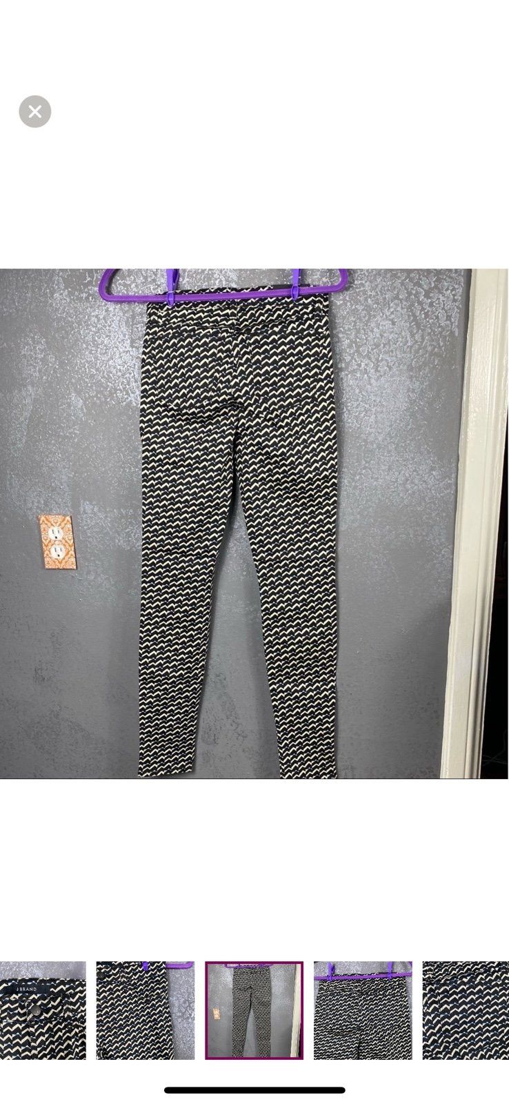 J Brand J Brand Berlin Print Super Skinny Jean mid rise geometric b Size 25" / US 0 / IT 36 - 9 Thumbnail