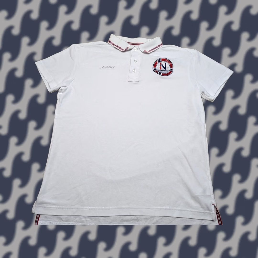 Vintage Phenix Norway Team 2018 Mens Polo Shirt Size L White Large Pique Shirt Mens Size US L / EU 52-54 / 3 - 1 Thumbnail