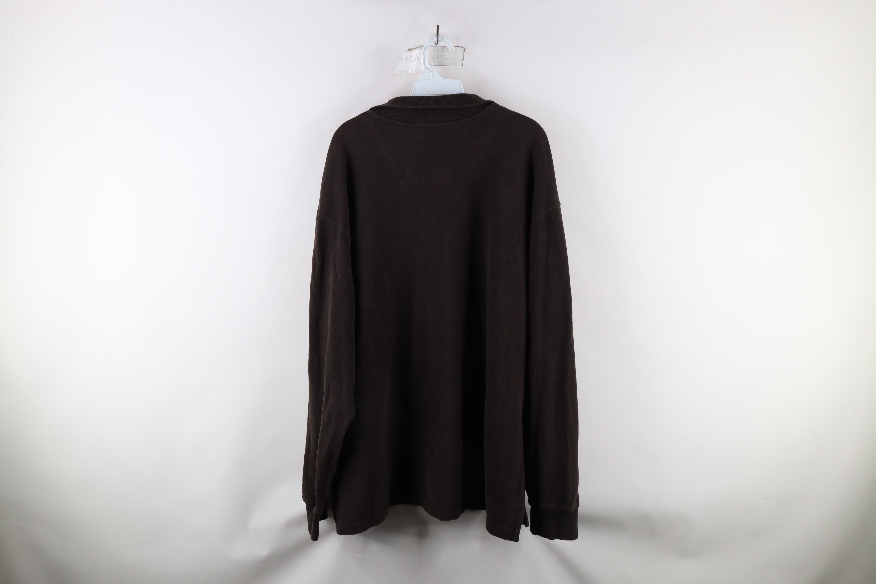 Vintage Vintage 90s Streetwear Heavyweight Ribbed Long Sleeve Polo Size US XXL / EU 58 / 5 - 7 Thumbnail