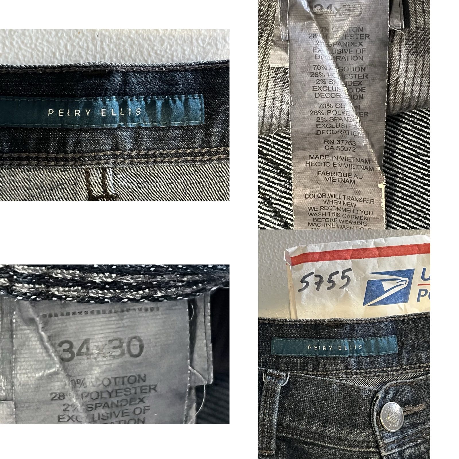Perry Ellis Perry Ellis Jeans Cotton Blend Stretch Blue 34 x 30 Denim Regular Men Size US 34 / EU 50 - 8 Thumbnail