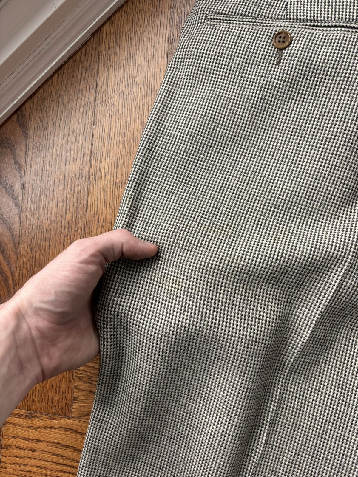 Gianfranco Ferre × Vintage Vintage Gianfranco Ferre Suit Houndstooth Two Piece Wool 54R Size 54R - 17 Thumbnail