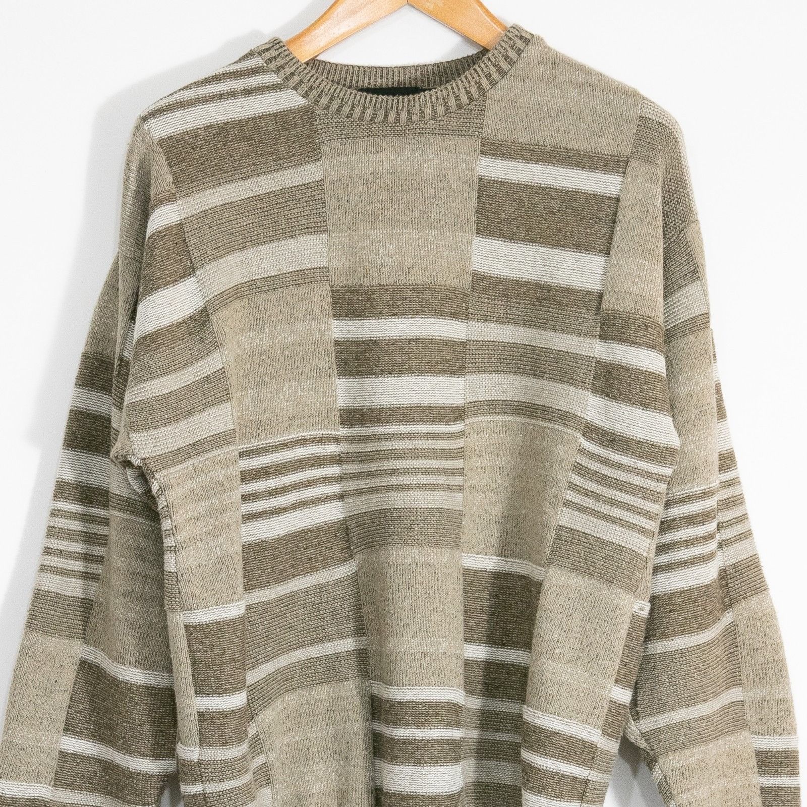Bill Blass Vintage Bill Blass Geometric Pattern Cotton Sweater Large Size US L / EU 52-54 / 3 - 2 Thumbnail