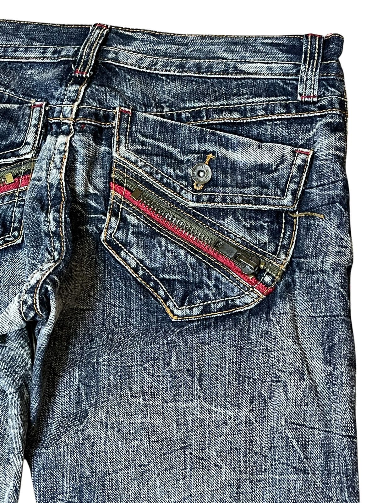 semanticdesign SICK🔥VINTAGE SEMANTIC DESIGN JAPAN DISTRESSED FLARED JEANS Size US 31 - 9 Thumbnail